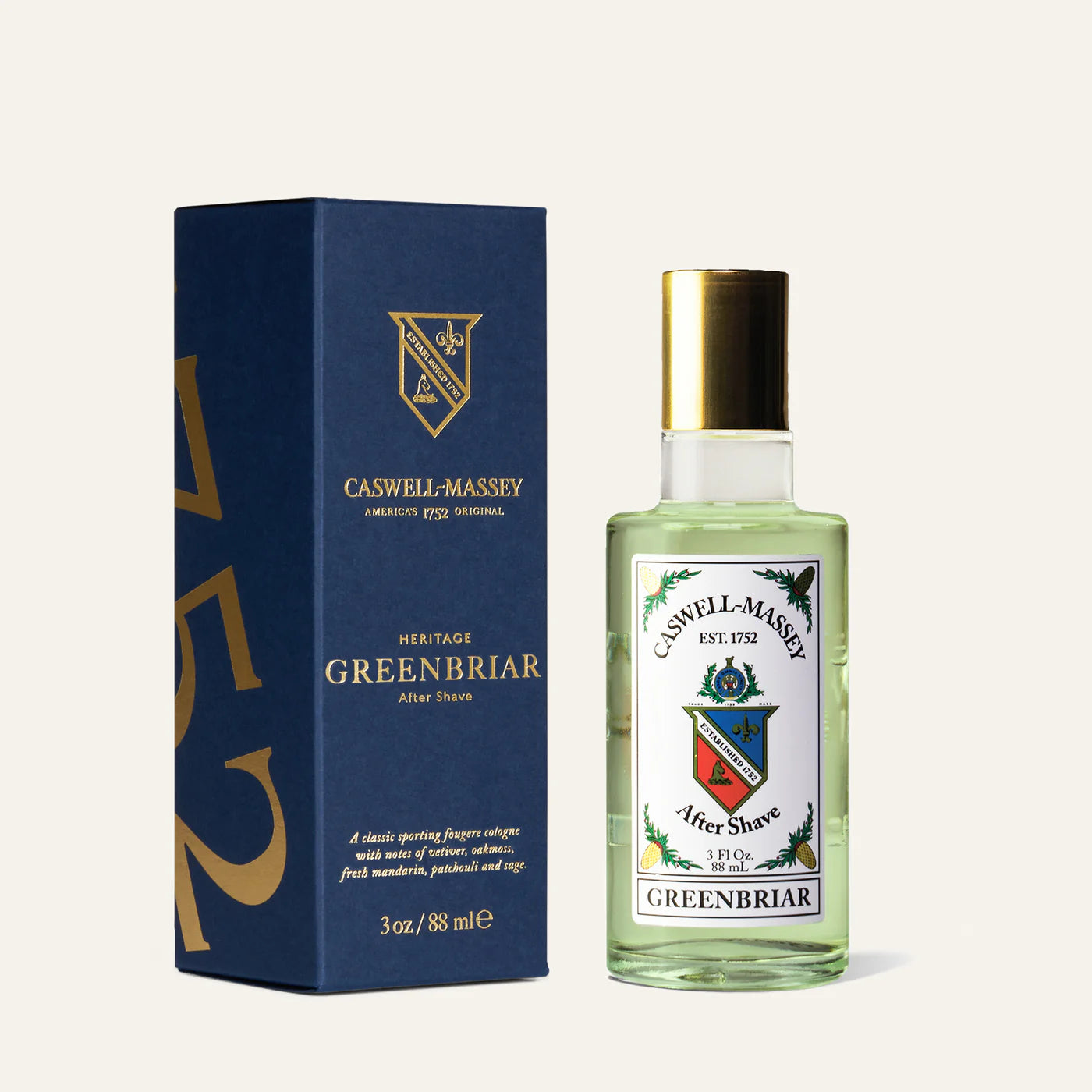 Caswell Massey Greenbriar Gold Cap Luxury After Shave (88ml/3 oz)