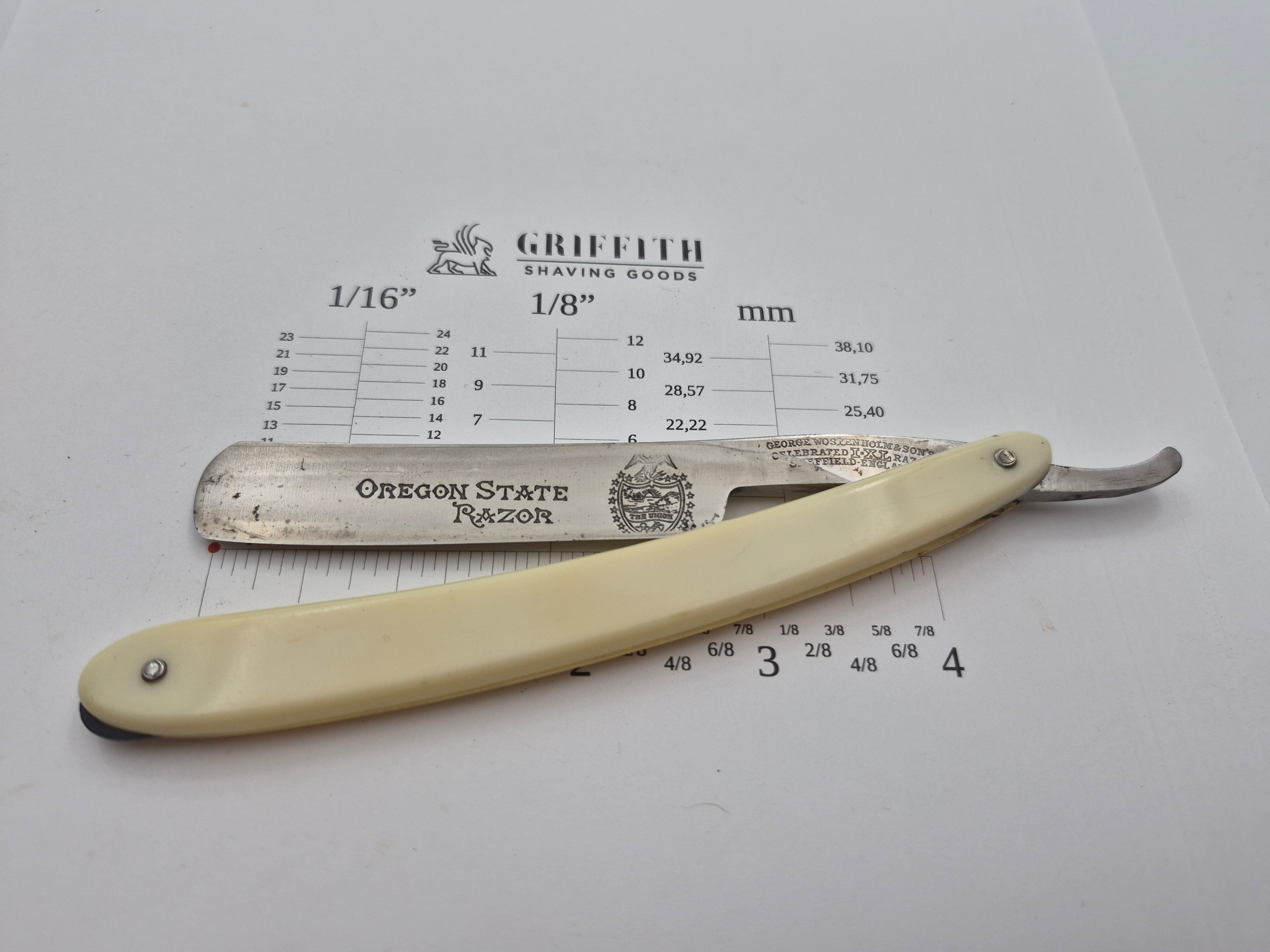 Vintage Wostenholm & Sons Etched Sheffield Razor for Restoration