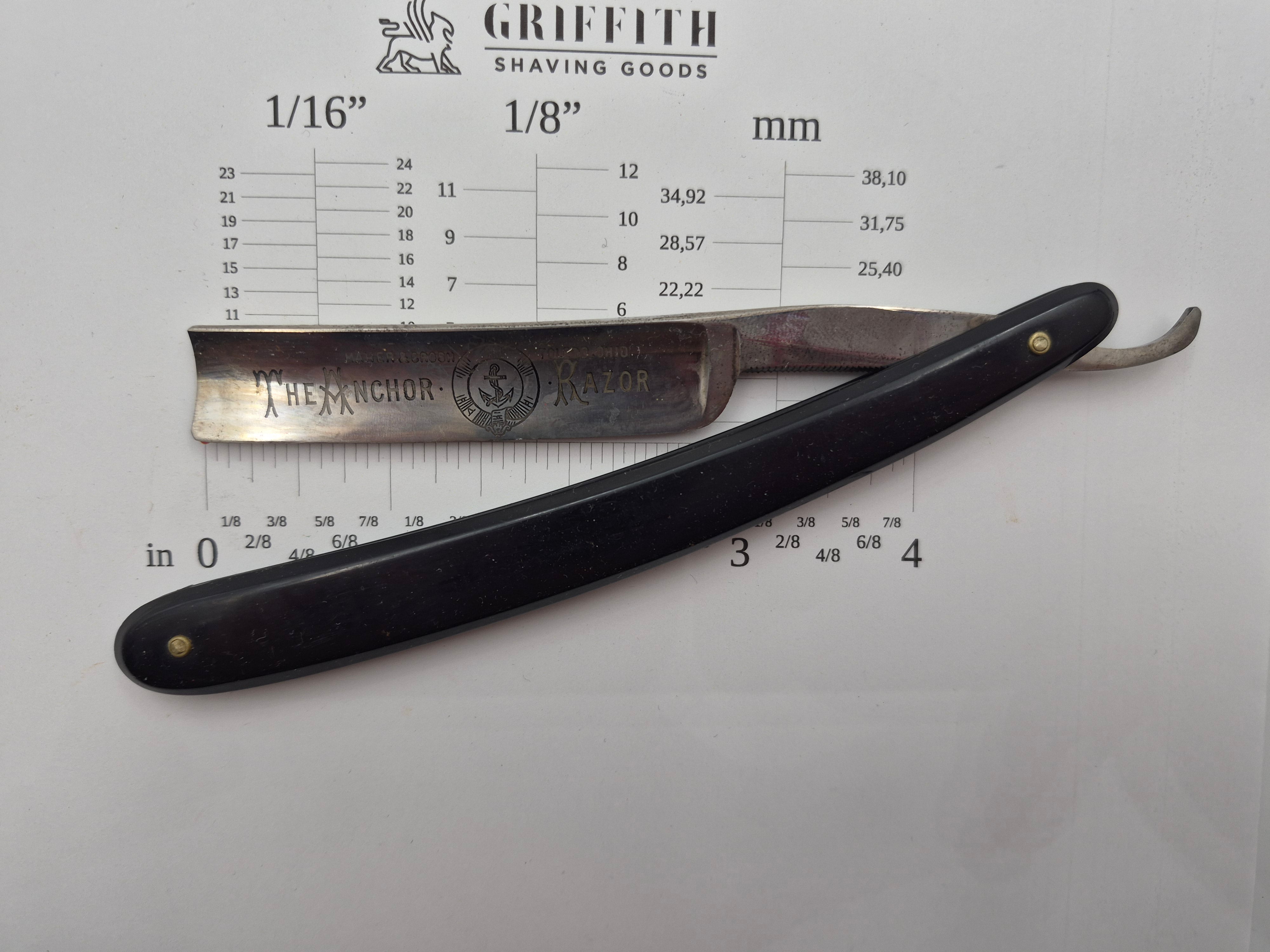 Vintage Maher & Grosh Anchor Razor American Razor for Restoration