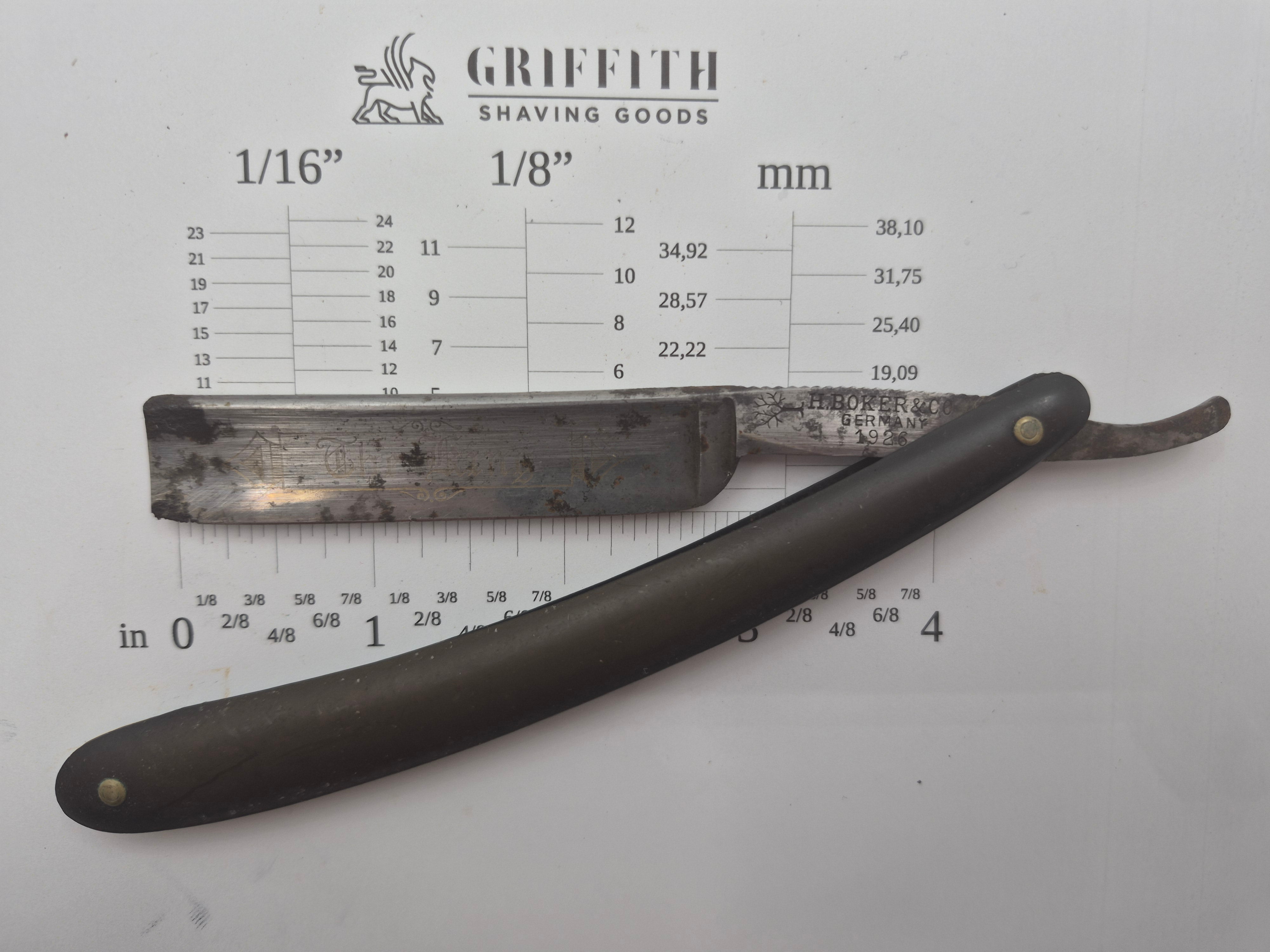 Vintage Boker King Cutter German Razor for Restoration