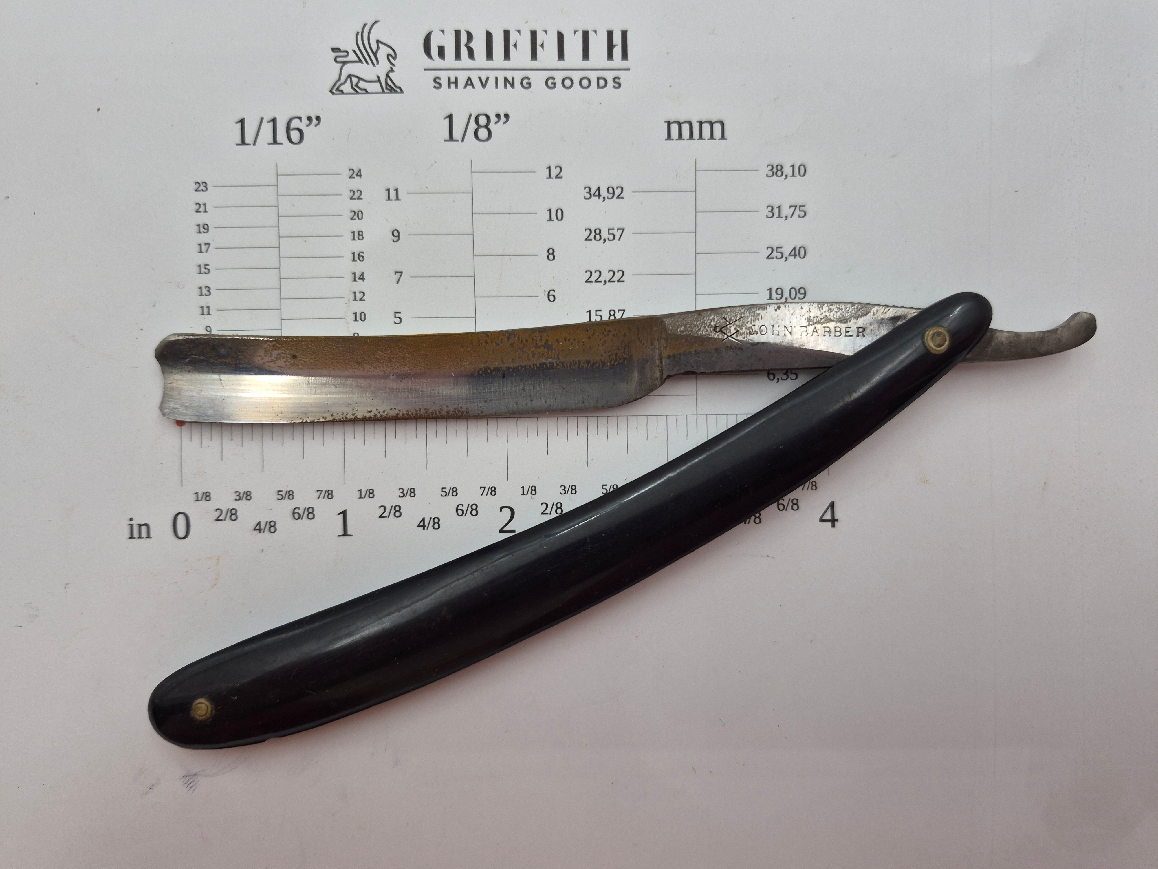 Vintage John Barber Sheffield Razor for Restoration