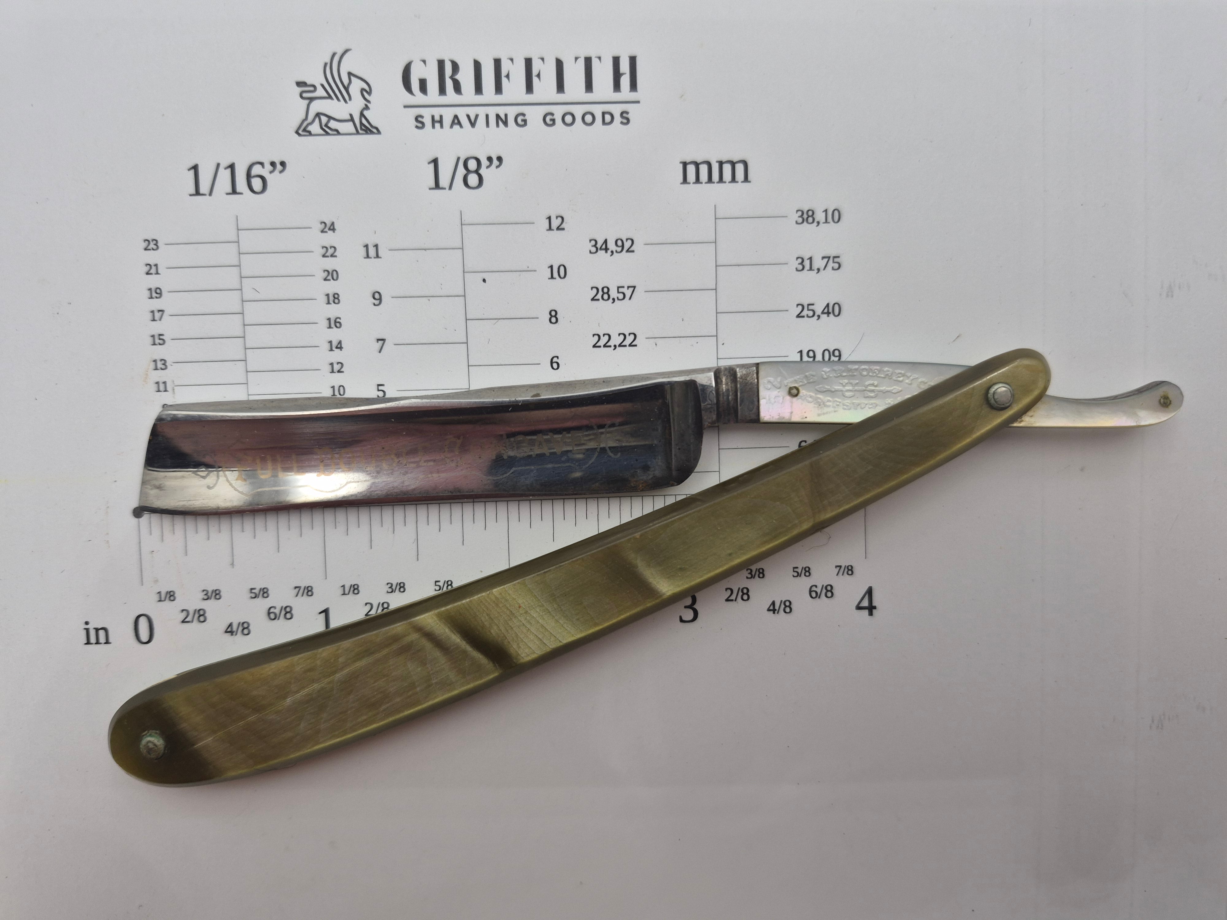 Vintage Torrey Full Double Concave Fancy American Razor for Restoration