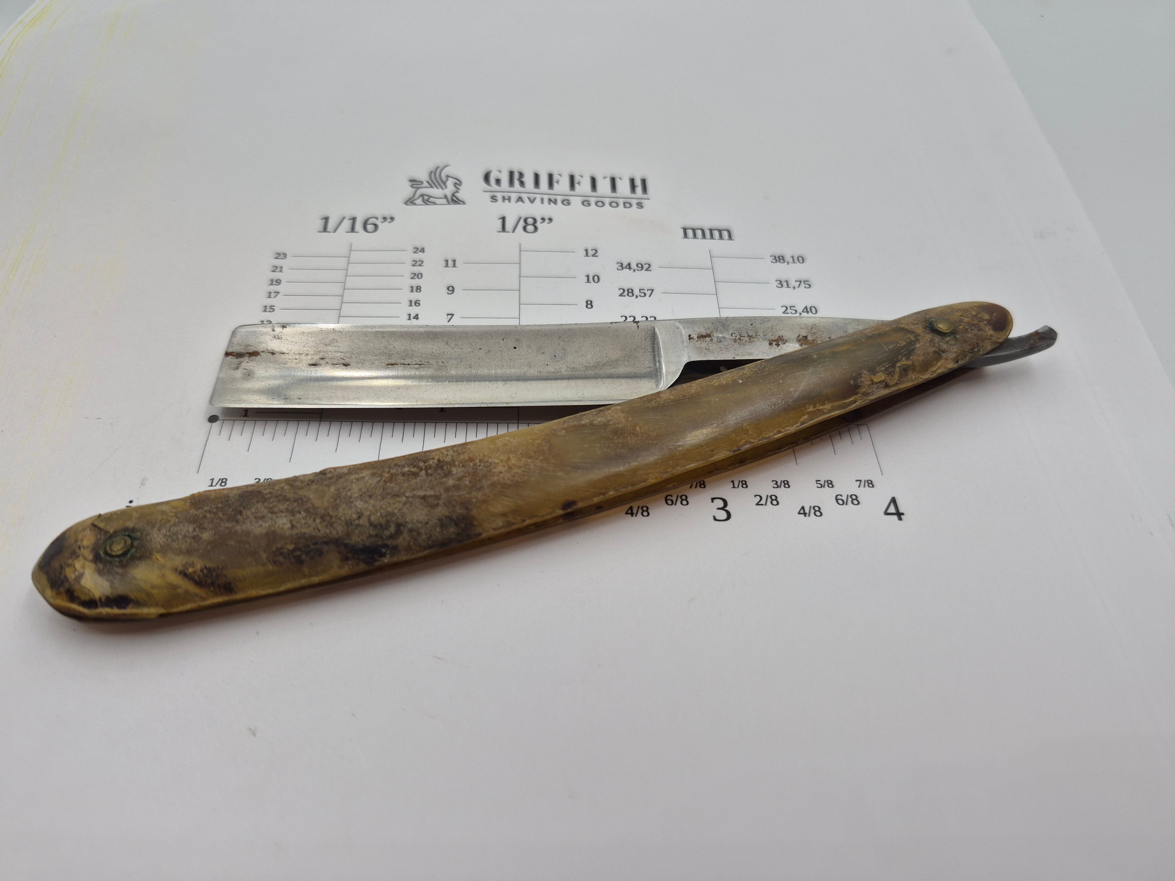 Rasoir droit vintage à restaurer