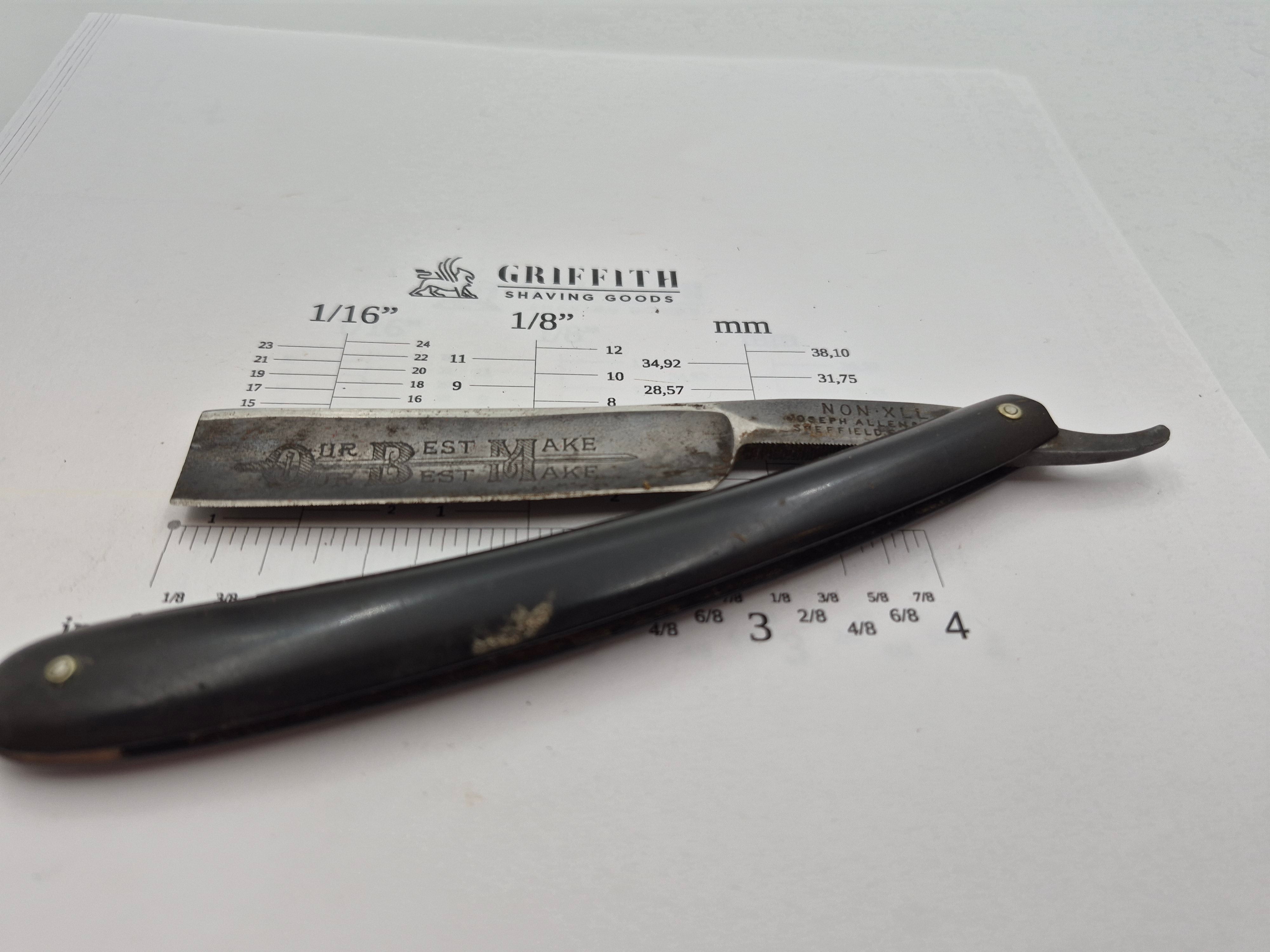Rasoir droit vintage à restaurer