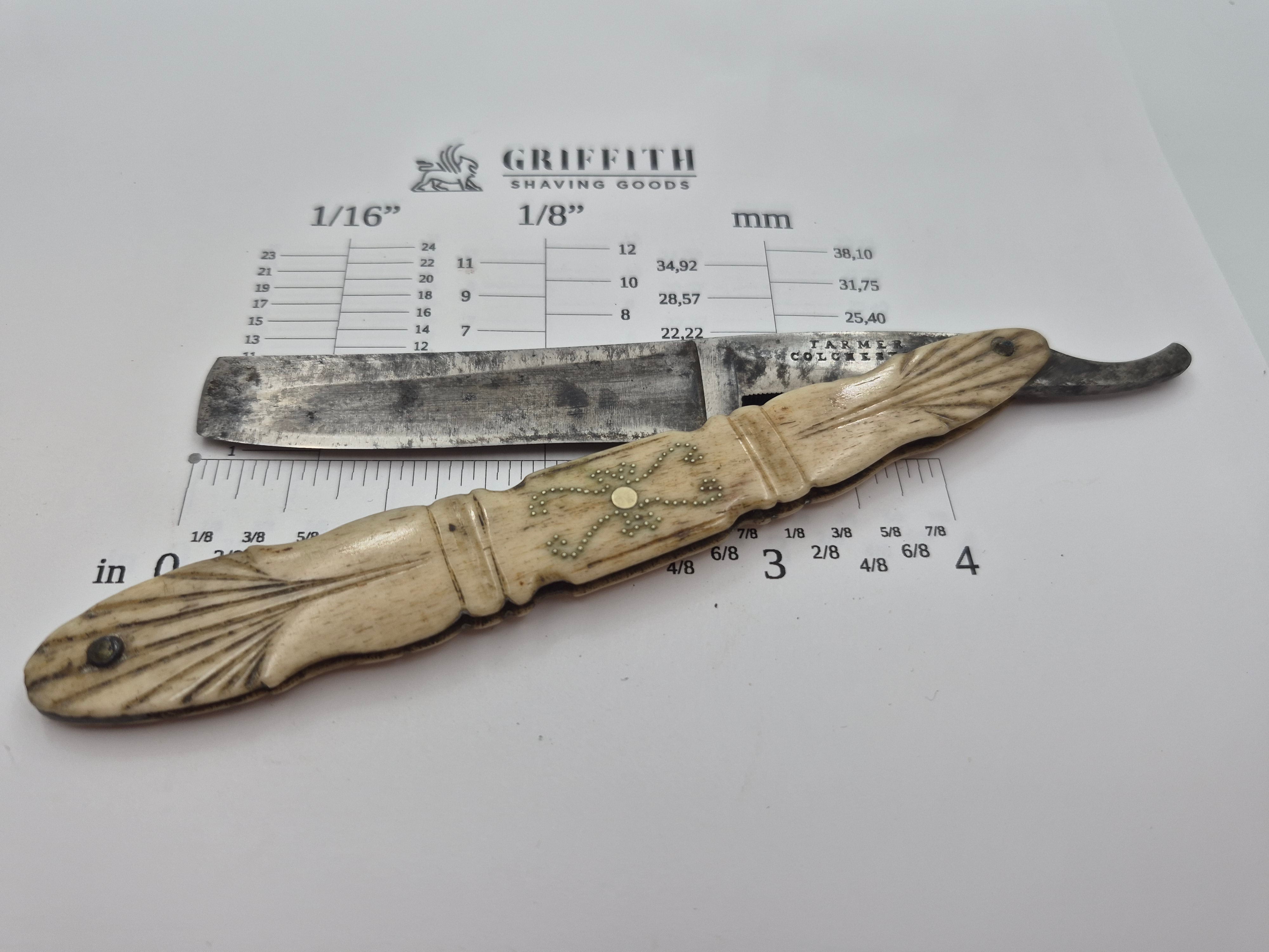 Rasoir droit vintage à restaurer