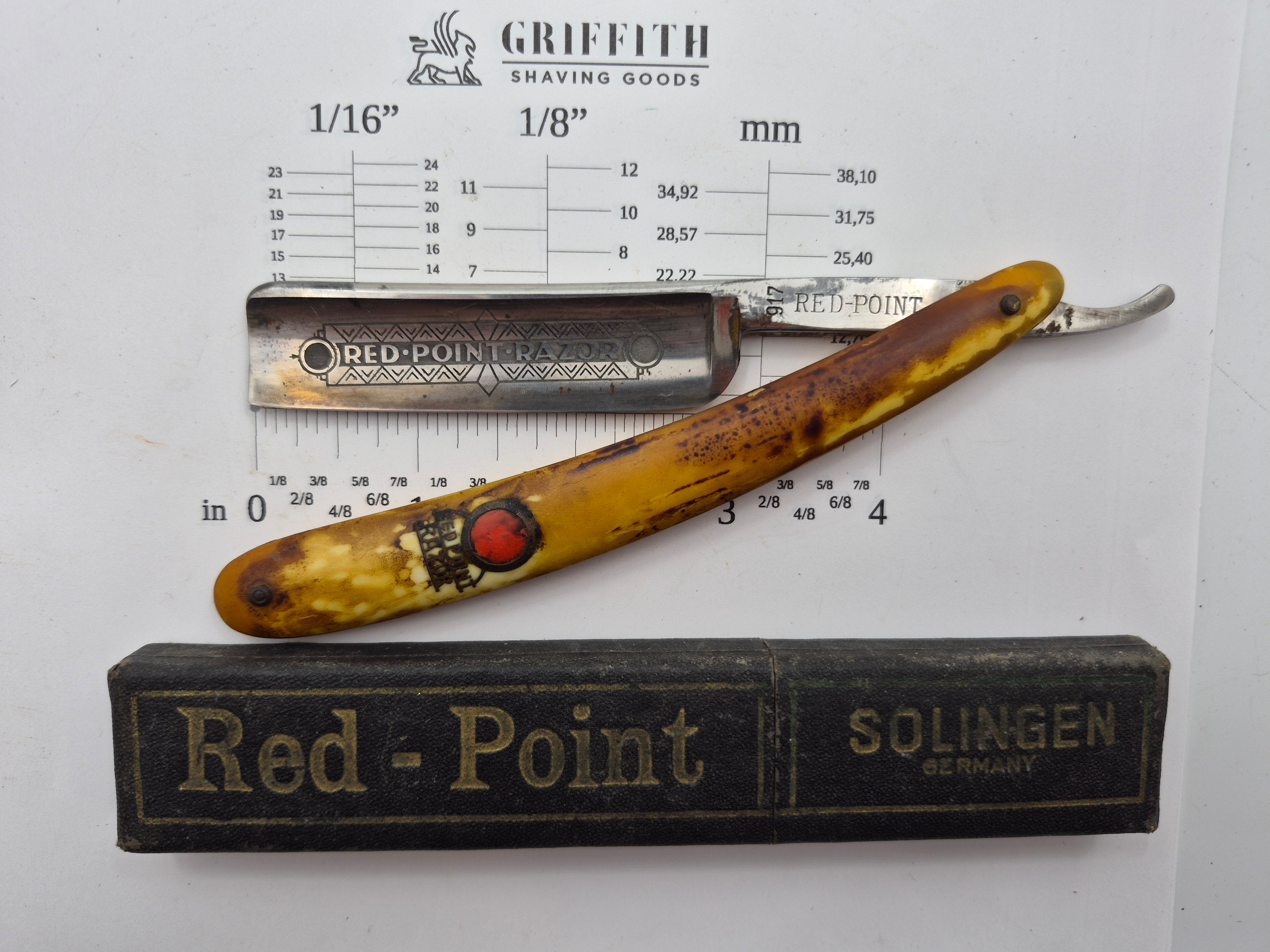 Vintage Anton Wingen Red Point German Razor for Restoration
