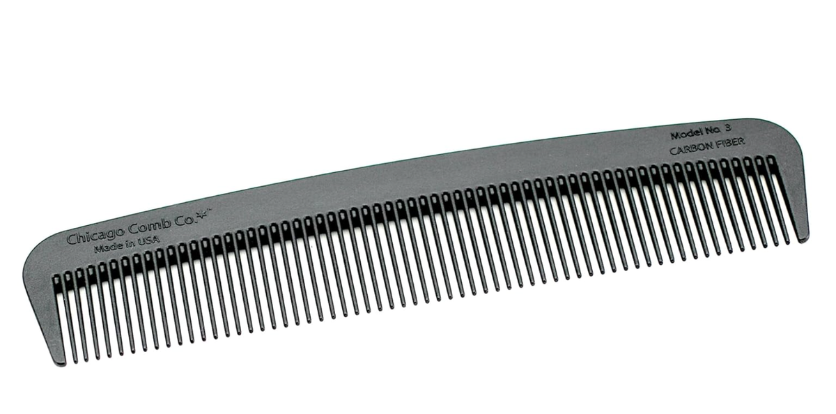 Chicago Comb Co. - Model No. 3 Carbon Fiber Comb