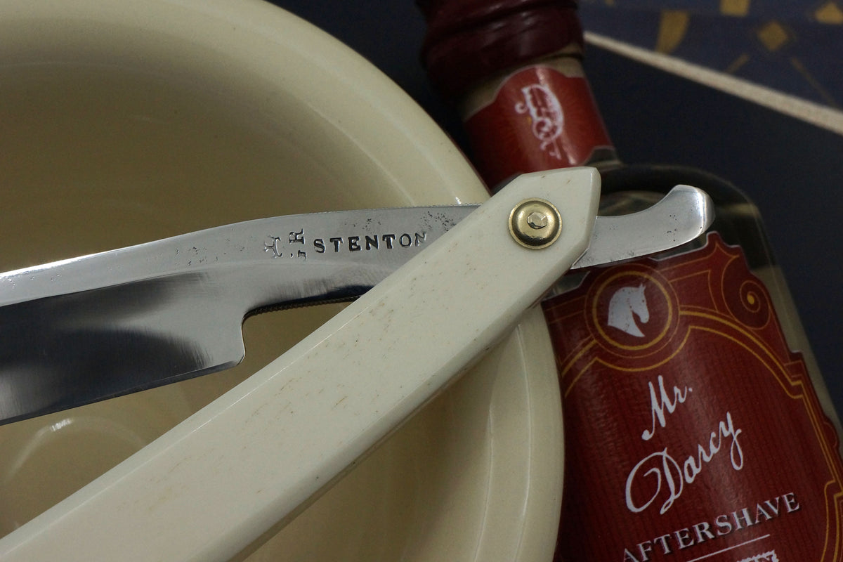 Stenton "Silver Steel" - 6/8 Early 1800s Stubtail with New Bone Scales - Fully Restored Sheffield Straight Razor - Shave Ready