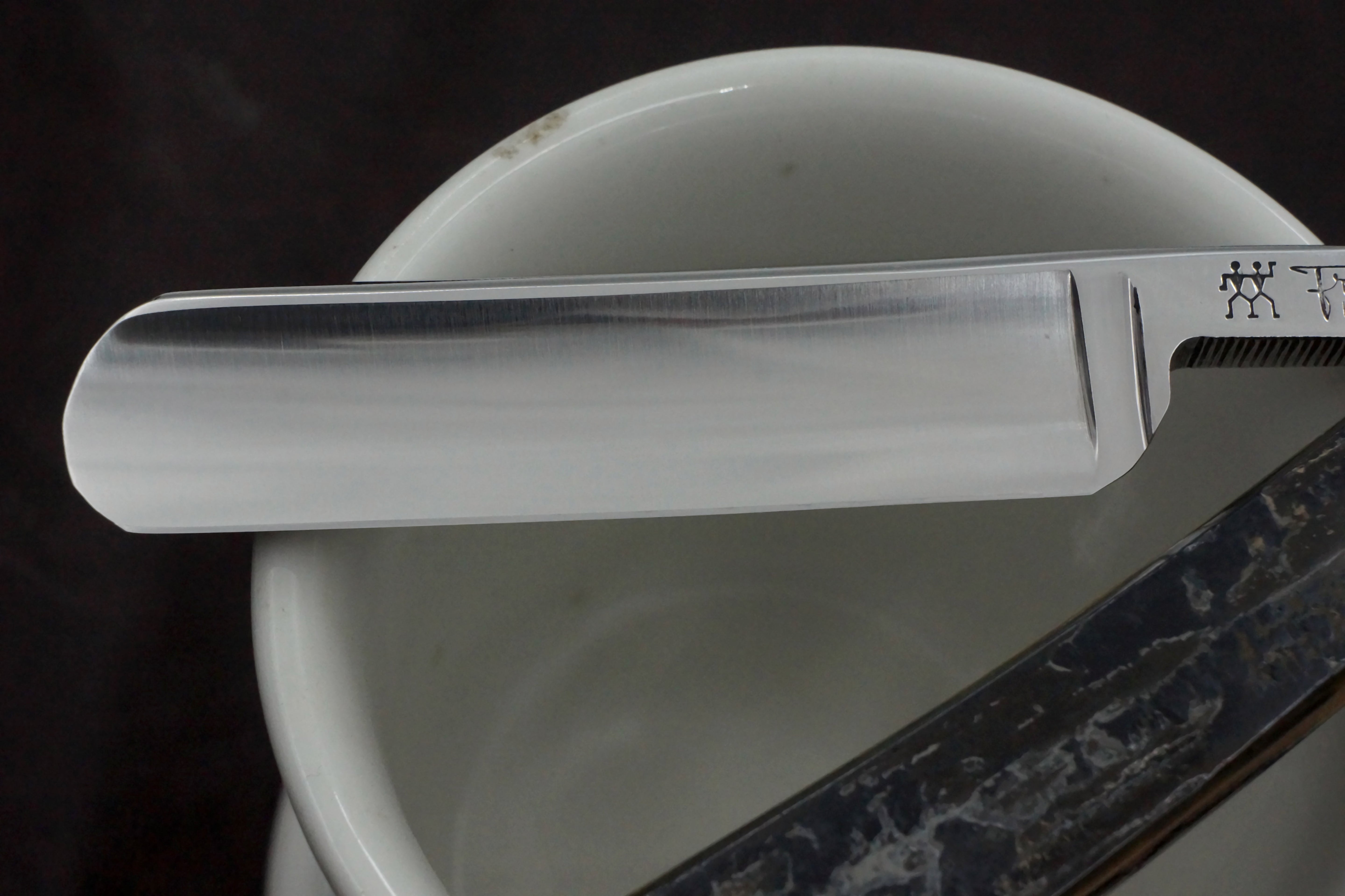 Henckels Friodur 6/8 No. 72 1/2 -  Stainless Steel Full Hollow with Custom Mammoth Ivory Scales - Solingen Straight Razor - Shave Ready