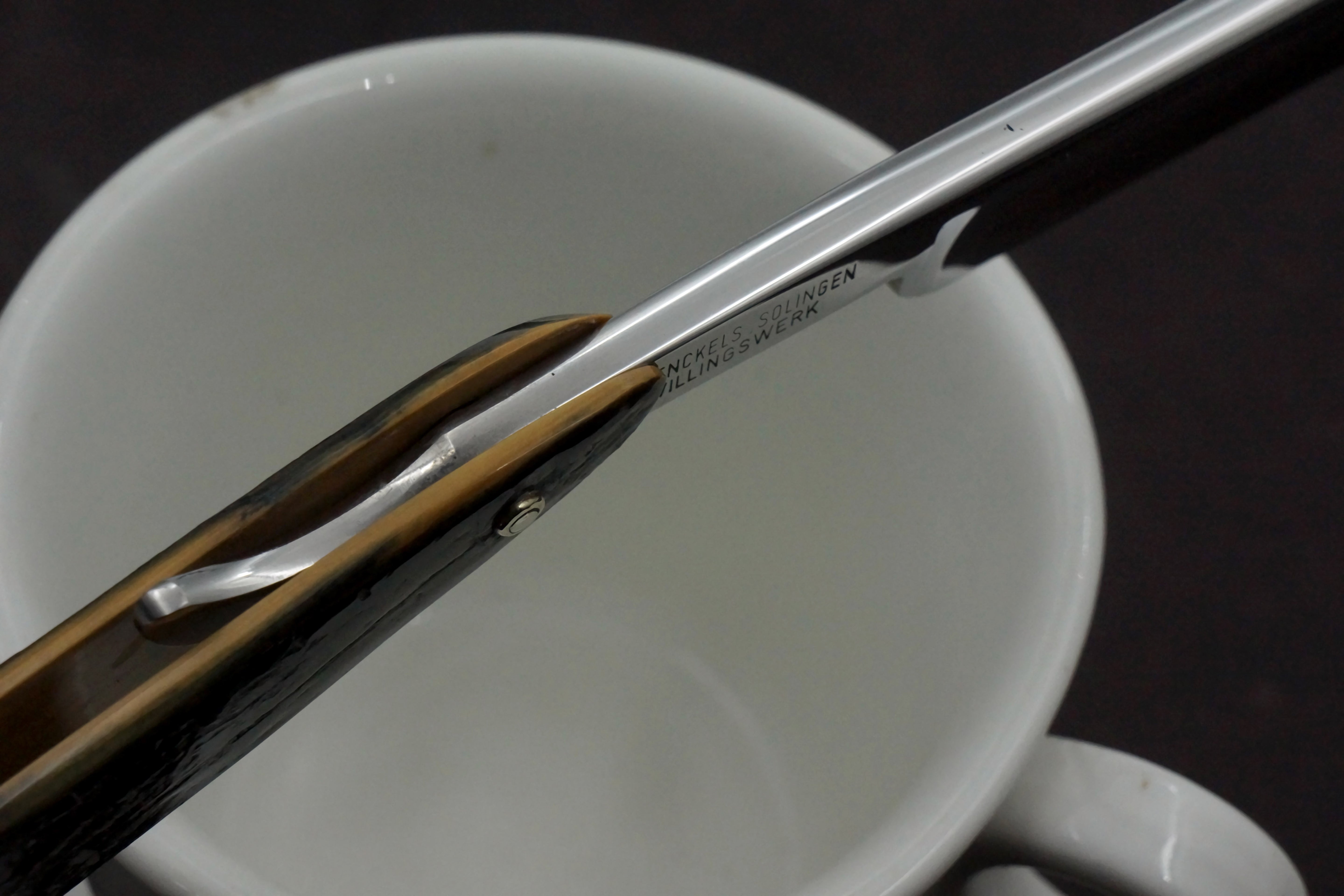 Henckels Friodur 6/8 No. 72 1/2 -  Stainless Steel Full Hollow with Custom Mammoth Ivory Scales - Solingen Straight Razor - Shave Ready