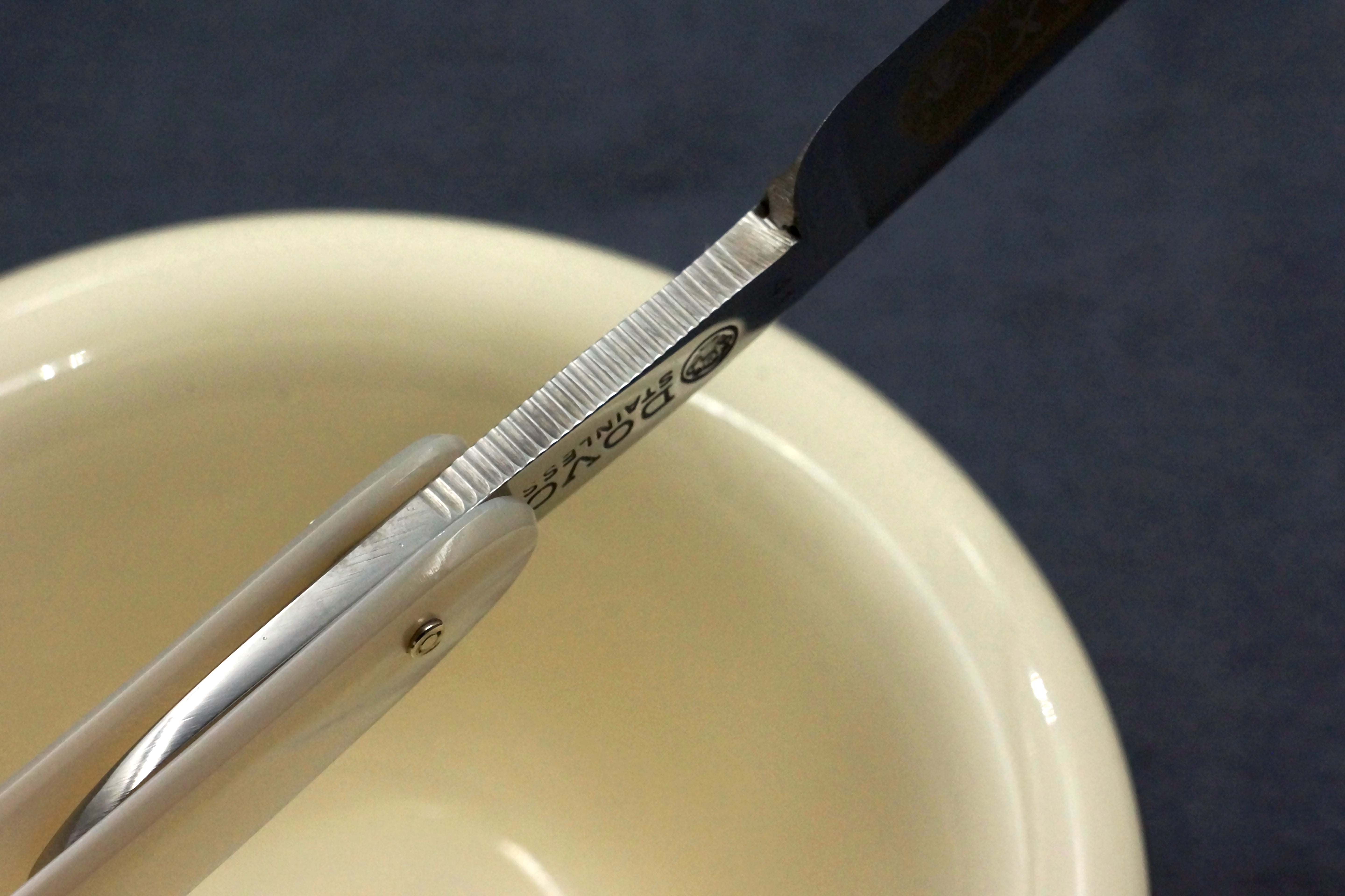 Dovo Inox No. 41 with Solid Pearl Scales -  Preowned Rare 11/16 Full Hollow Blade - Solingen Straight Razor - Shave Ready