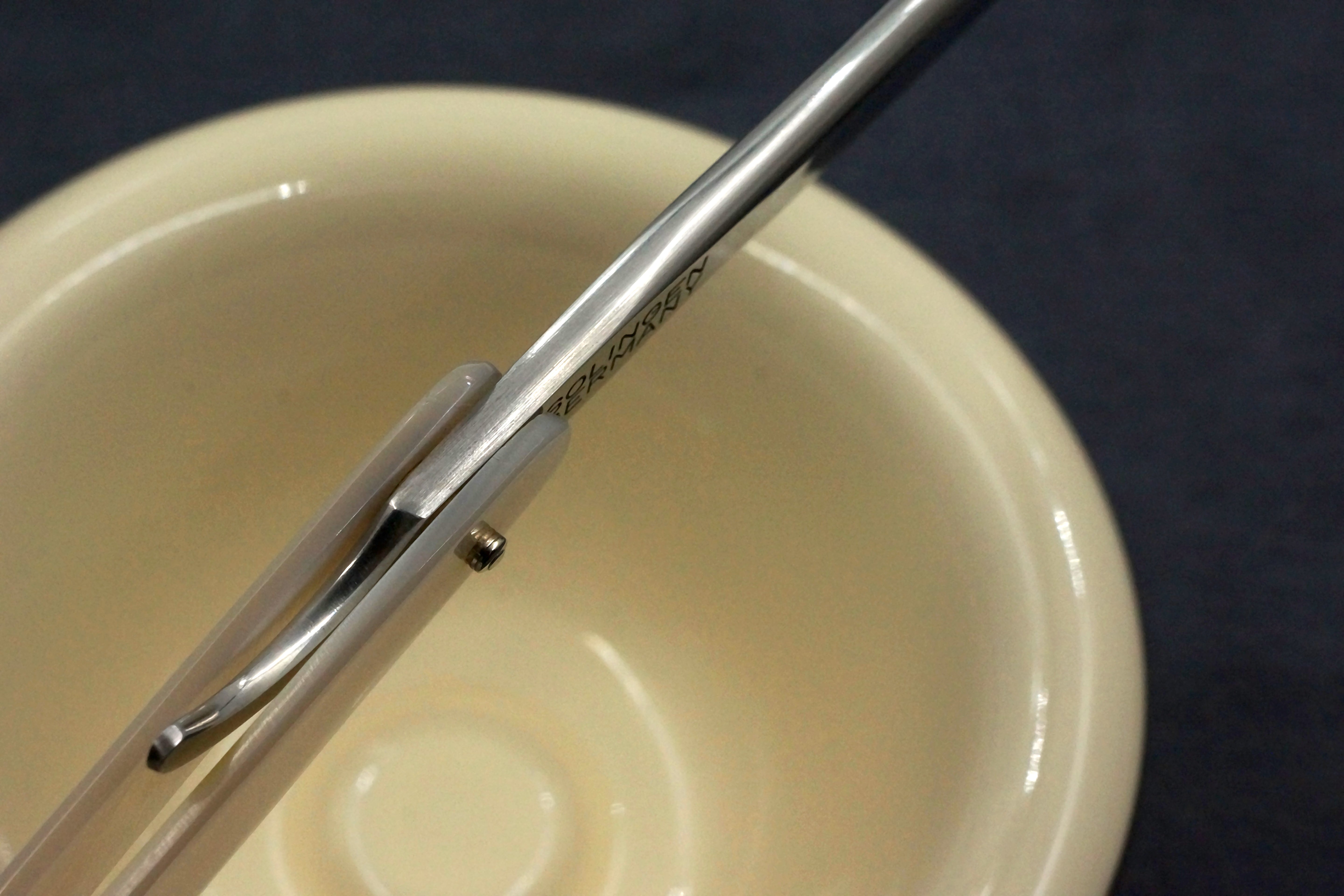 Dovo Inox No. 41 with Solid Pearl Scales -  Preowned Rare 11/16 Full Hollow Blade - Solingen Straight Razor - Shave Ready