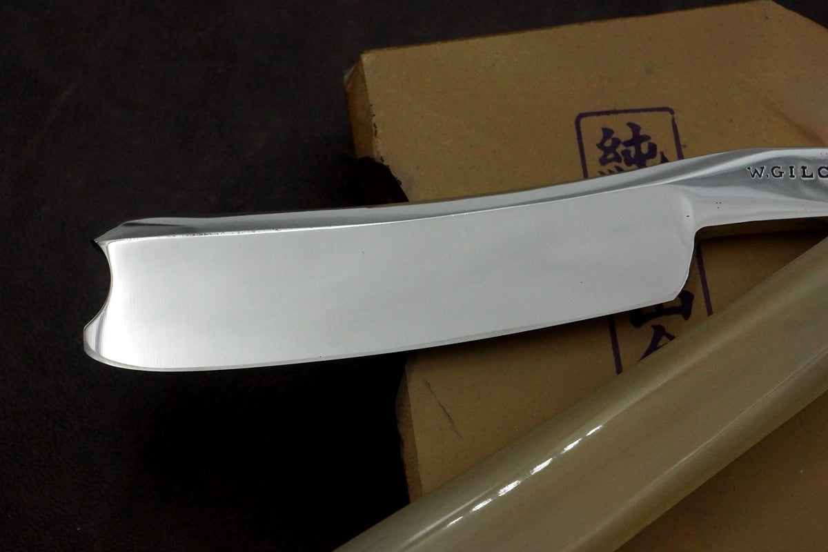 Wm. Gilchrist - 13/16" Blade with Custom Horn Scales - Handsome Fully Restored Sheffield Straight Razor - Shave Ready