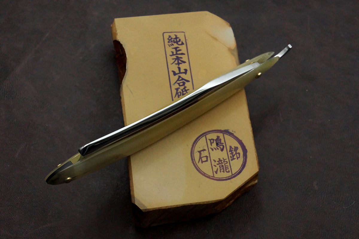 Wm. Gilchrist - 13/16" Blade with Custom Horn Scales - Handsome Fully Restored Sheffield Straight Razor - Shave Ready