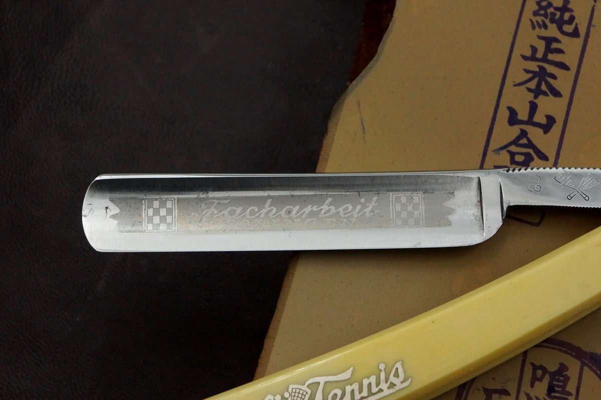 Tennis No. 80 - 9/16 Full Hollow Blade - Restored Vintage Solingen Straight Razor - Shave Ready
