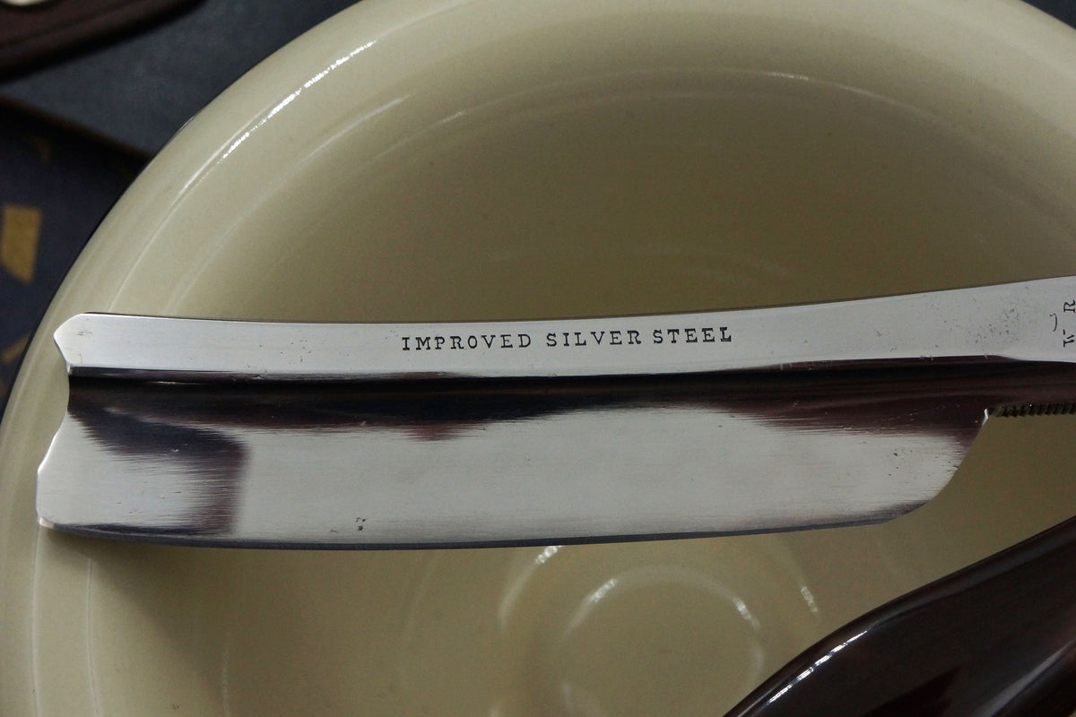 Marshes & Shepherd - Rare Rattler Grind with French Tortoiseshell Scales - 6/8 Vintage Sheffield Straight Razor - Shave Ready
