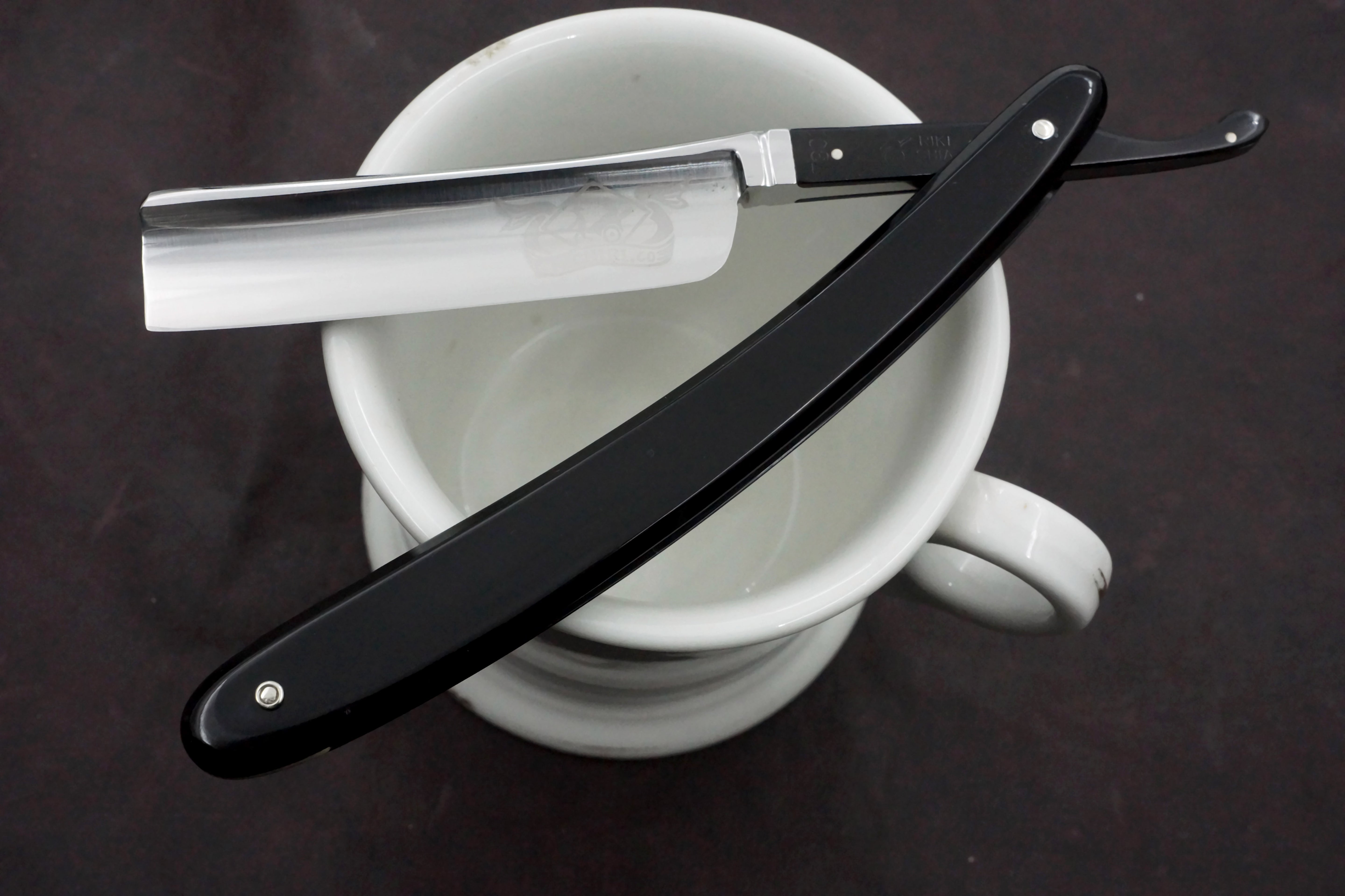 Nichiri Rikishia 6/8 Full Hollow Blade - Excellent Vintage Restored Japanese Straight Razor - Shave Ready