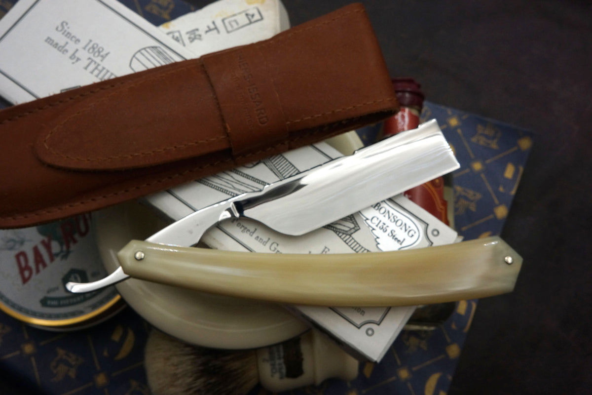 Thiers Issard 7/8 Full Hollow Worked Spine Spartacus - Preowned French Straight Razor - Shave Ready