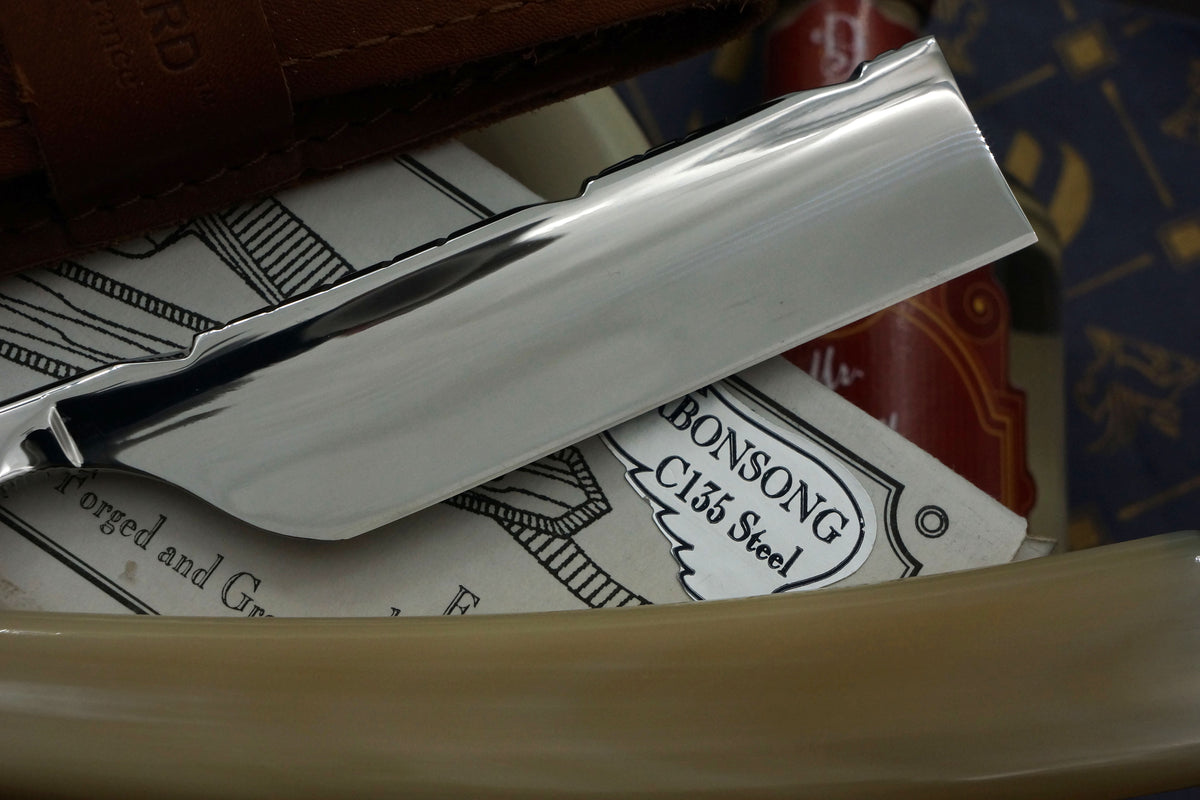 Thiers Issard 7/8 Full Hollow Worked Spine Spartacus - Preowned French Straight Razor - Shave Ready