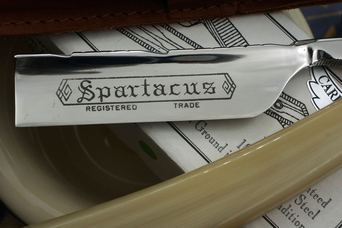 Thiers Issard 7/8 Full Hollow Worked Spine Spartacus - Preowned French Straight Razor - Shave Ready