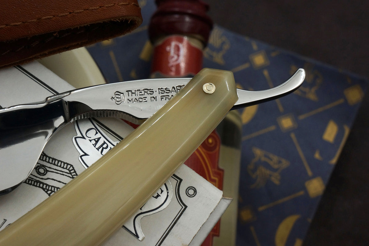 Thiers Issard 7/8 Full Hollow Worked Spine Spartacus - Preowned French Straight Razor - Shave Ready