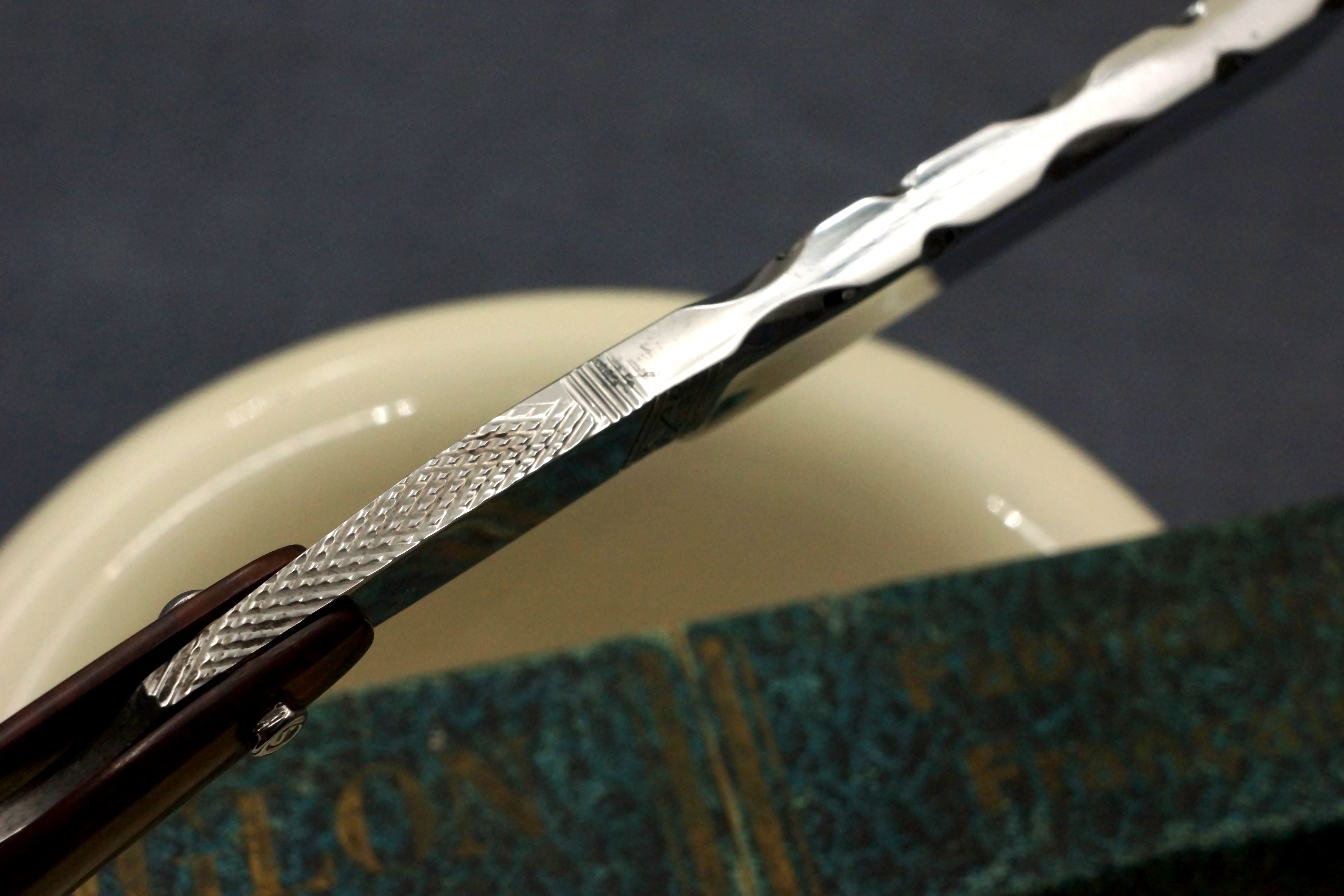 A. Grissolange "Razoluxe" Full Hollow - 13/16 Fancy Vintage French Straight Razor - Shave Ready