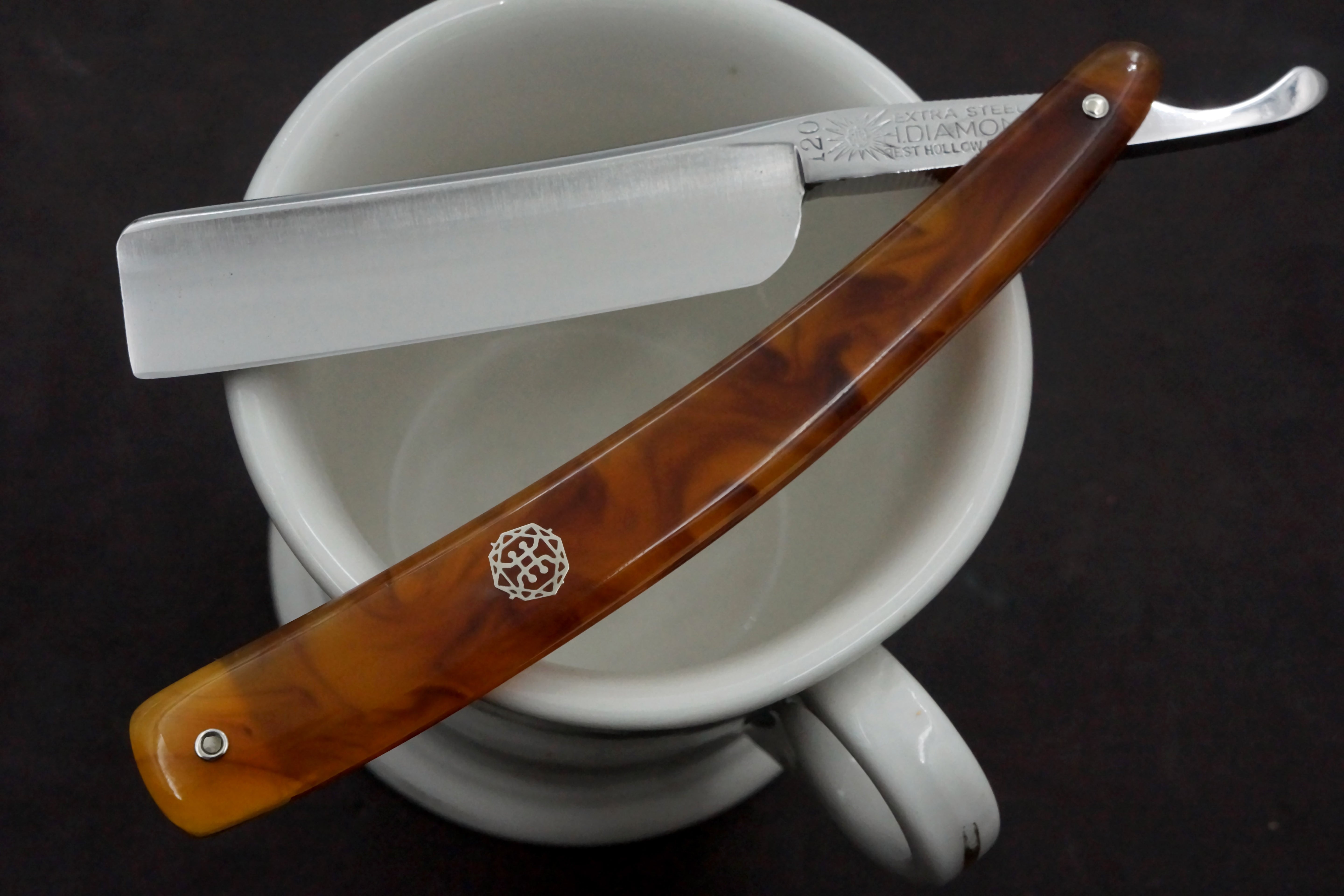 Diamond Hayashi No.120 Excellent Restored - 6/8 Quarter Hollow Japanese Straight Razor - Shave Ready