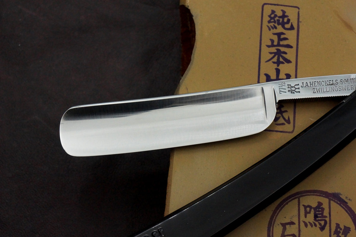 Henckels No. 77 1/2 11/16 Full Hollow Blade - Mint Vintage Solingen Straight Razor - Shave Ready