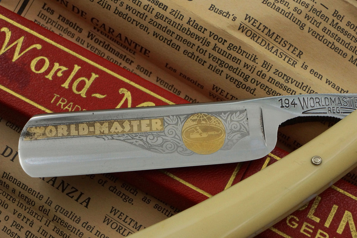 Otto Busch World Master No. 194 - Excellent 13/16 Full Hollow - Vintage Solingen Straight Razor - Shave Ready