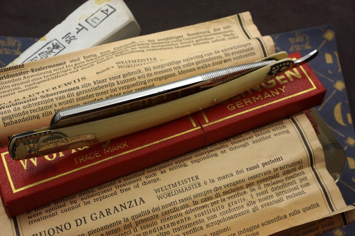 Otto Busch World Master No. 194 - Excellent 13/16 Full Hollow - Vintage Solingen Straight Razor - Shave Ready