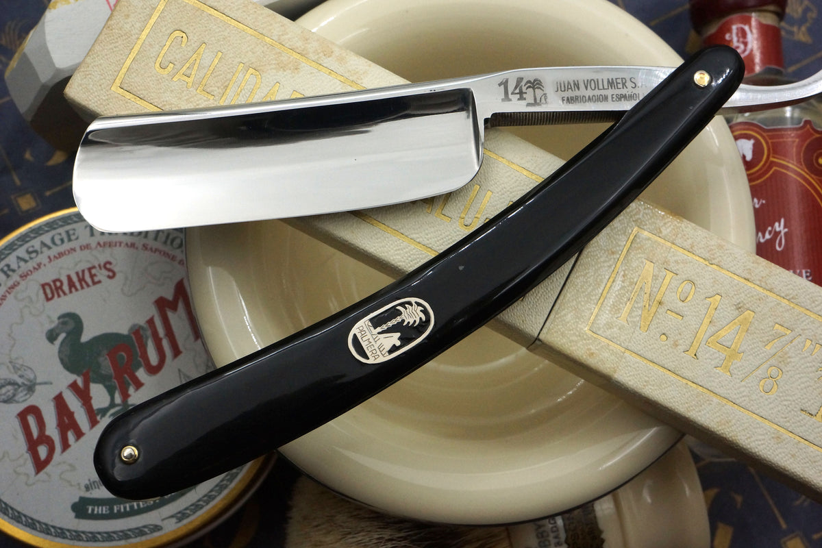 Juan Volmer PALMERA Nr. 14 – SELTENE 15/16 Vollhohlklinge – Nahezu makelloses spanisches Vintage-Rasiermesser – Rasurbereit
