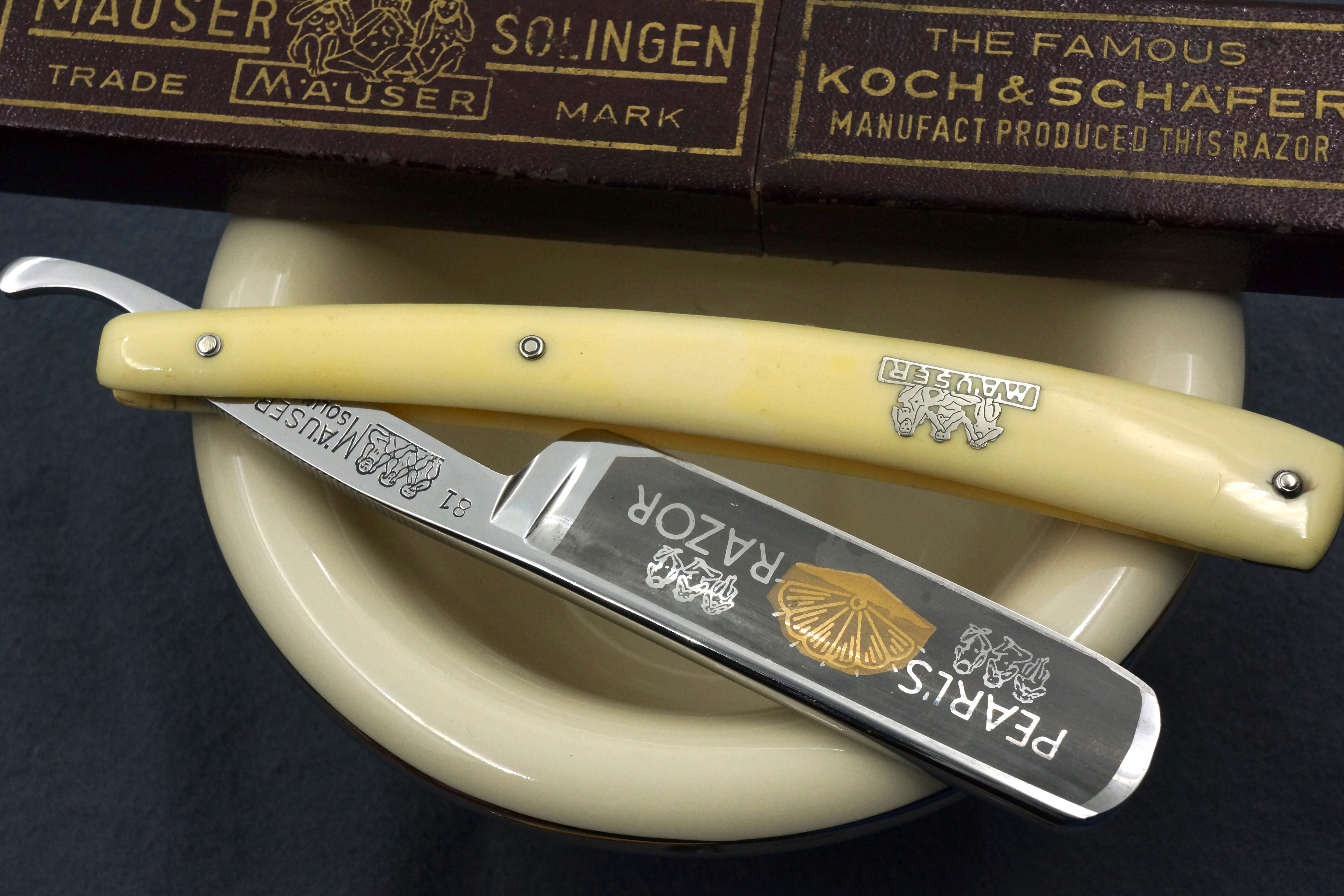 Koch & Schafer Mauser - Vintage 13/16 "Pearl's Razor" - Vintage Solingen Straight Razor - Shave Ready