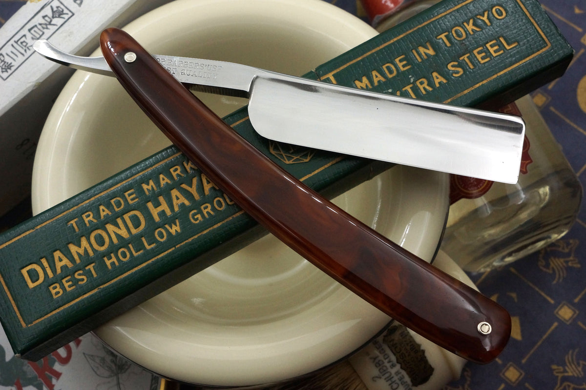 Diamond Hayashi No.120 Near Pristine - 6/8 Quarter Hollow Japanese Straight Razor - Shave Ready