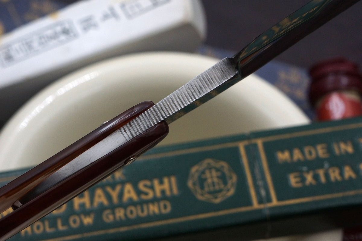 Diamond Hayashi No.120 Near Pristine - 6/8 Quarter Hollow Japanese Straight Razor - Shave Ready