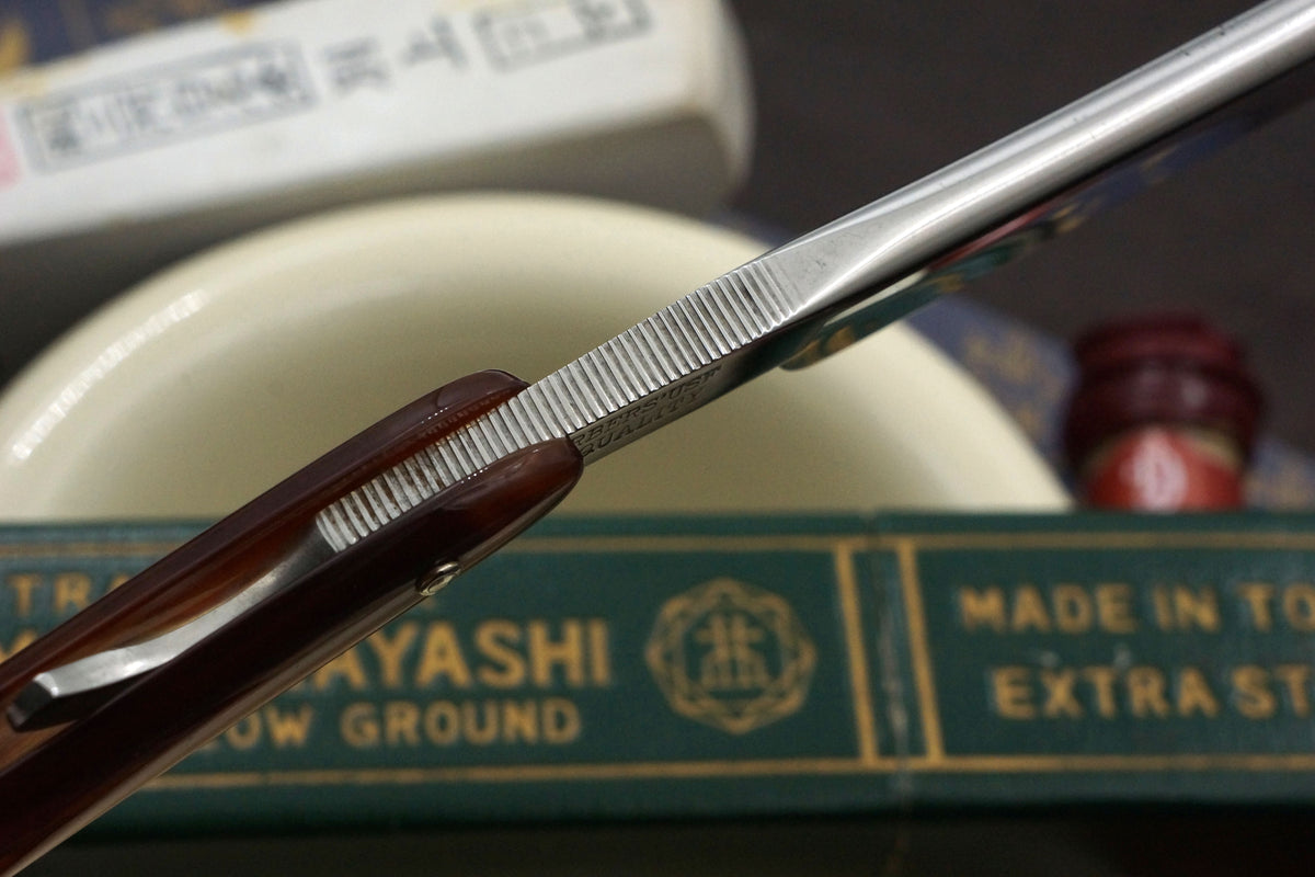 Diamond Hayashi No.120 Near Pristine - 6/8 Quarter Hollow Japanese Straight Razor - Shave Ready