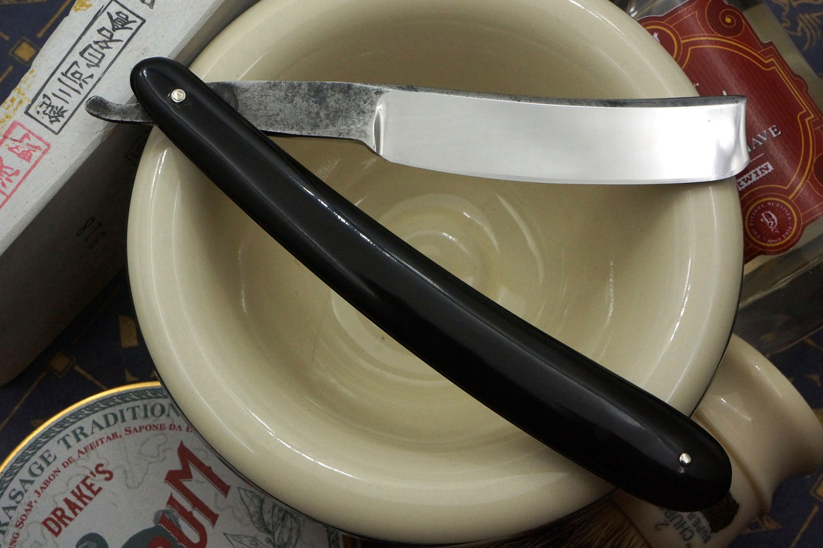 William Harrison - 6/8 Early 1800s Stubtail with Horn Scales - Fully Restored Sheffield Straight Razor - Shave Ready