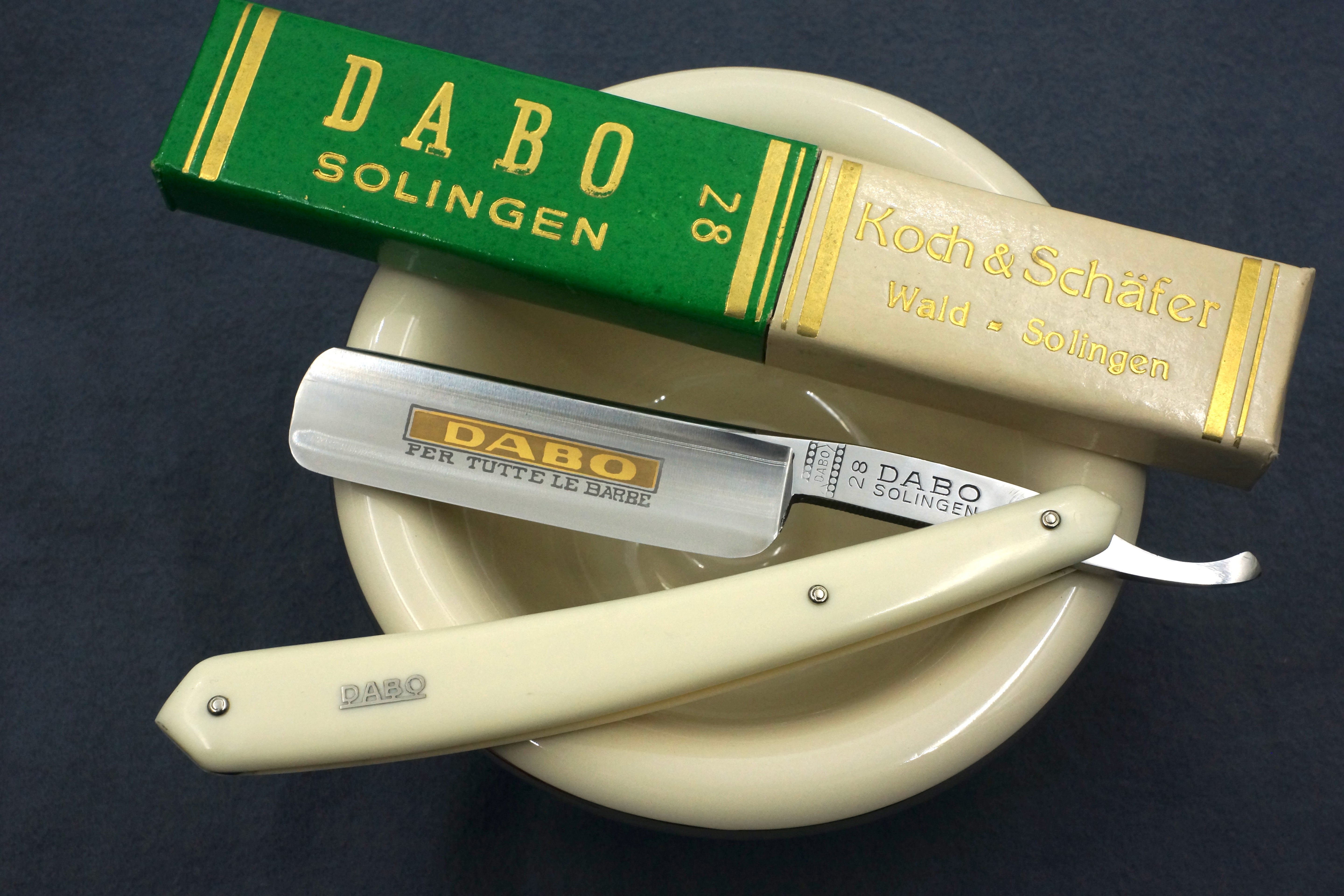 Koch & Schafer "Dabo" - Mint 6/8 Full Hollow Blade - Vintage Solingen Straight Razor - Shave Ready