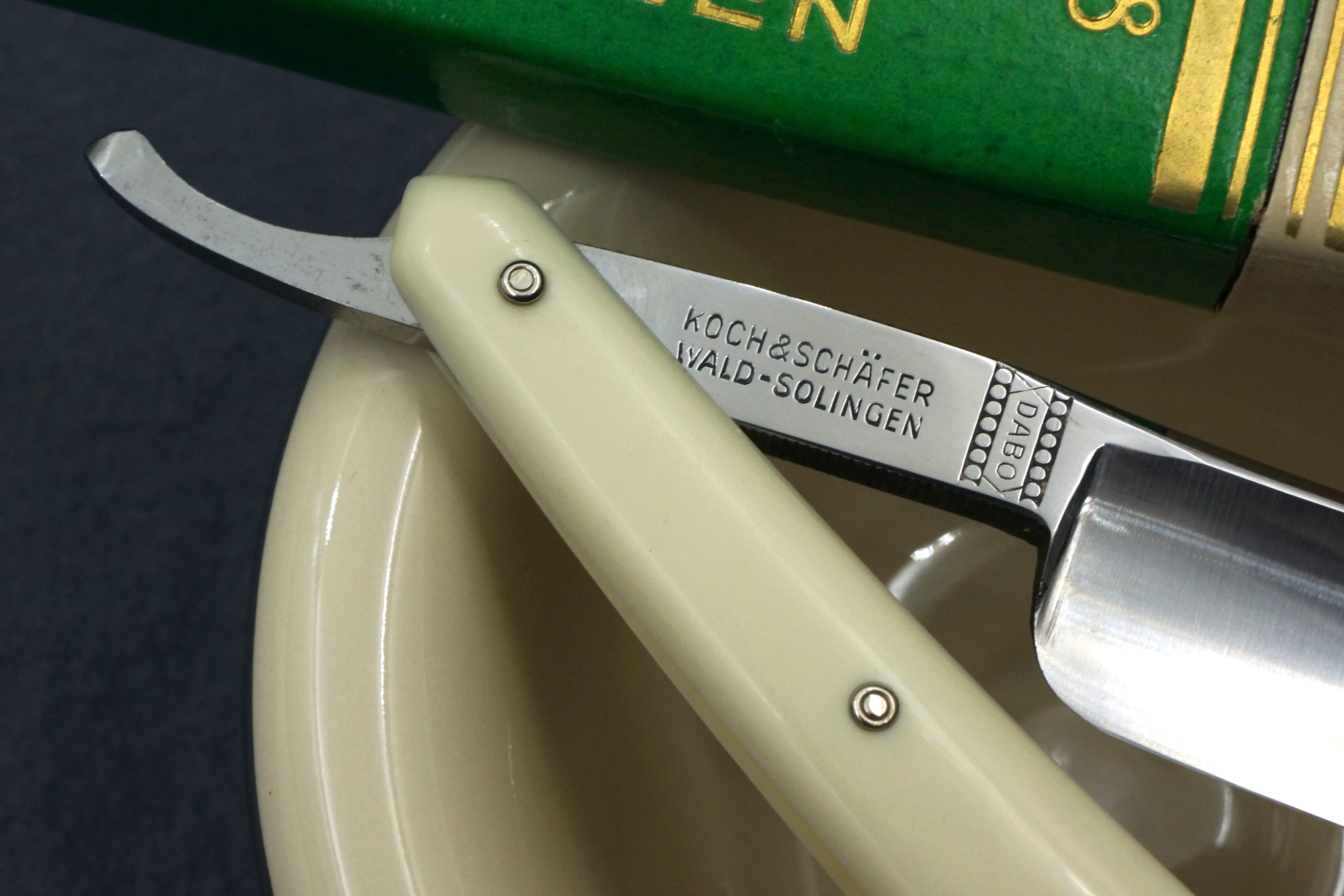 Koch & Schafer "Dabo" - Mint 6/8 Full Hollow Blade - Vintage Solingen Straight Razor - Shave Ready