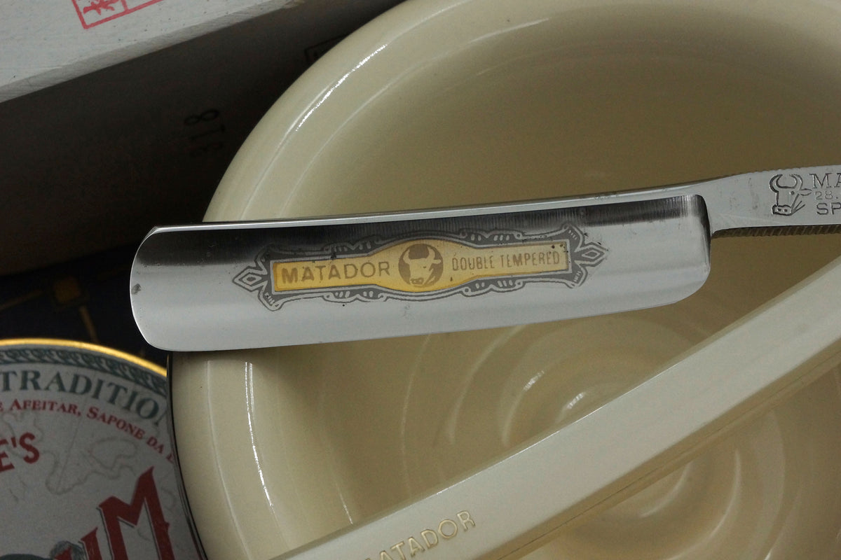 Matador No. 12 5/8 Full Hollow Blade - Excellent Restored Vintage Spanish Straight Razor - Shave Ready