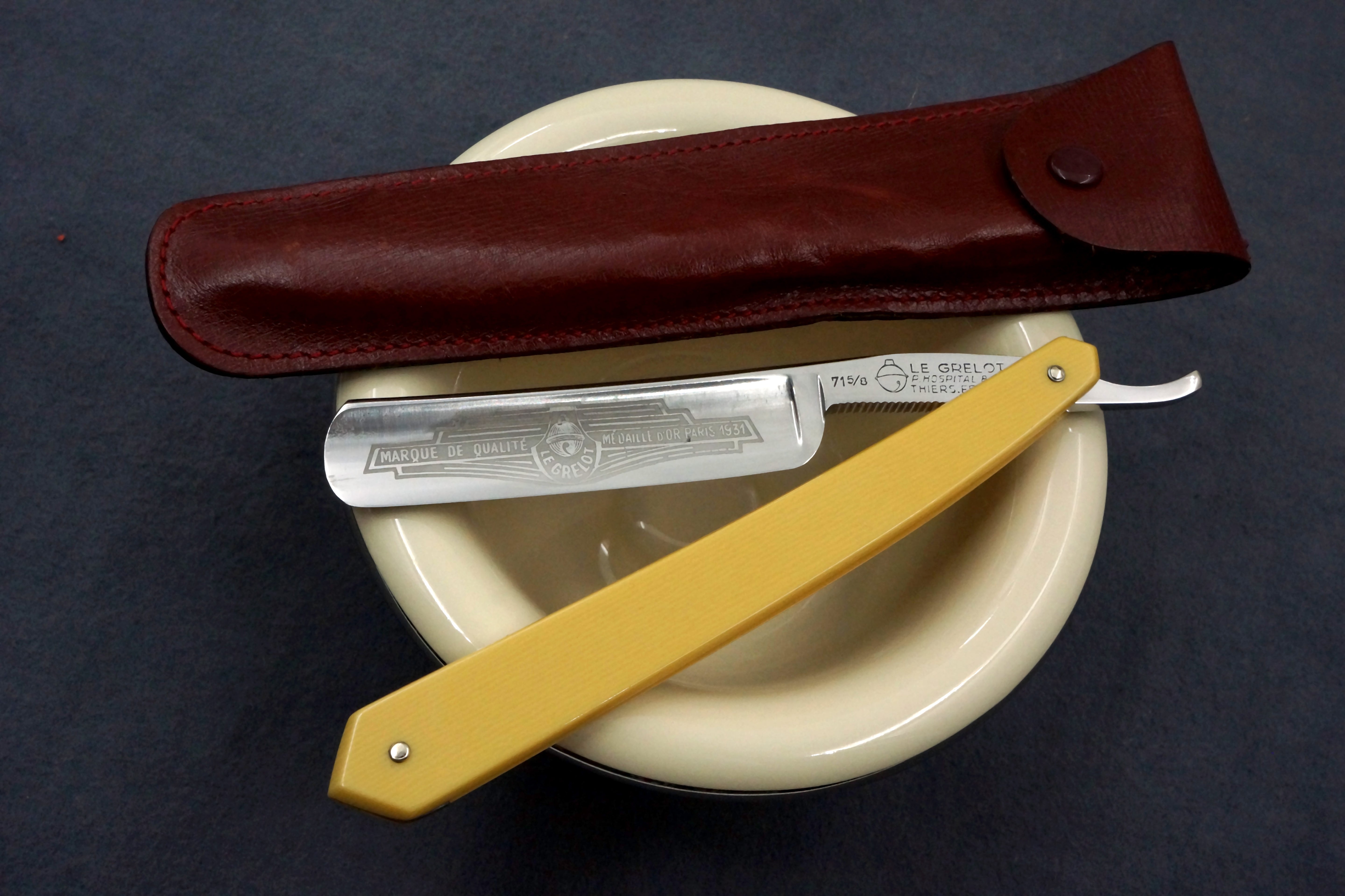 P. Hospital & Co. Le Grelot Full Hollow - 5/8 Vintage French Straight Razor - Shave Ready