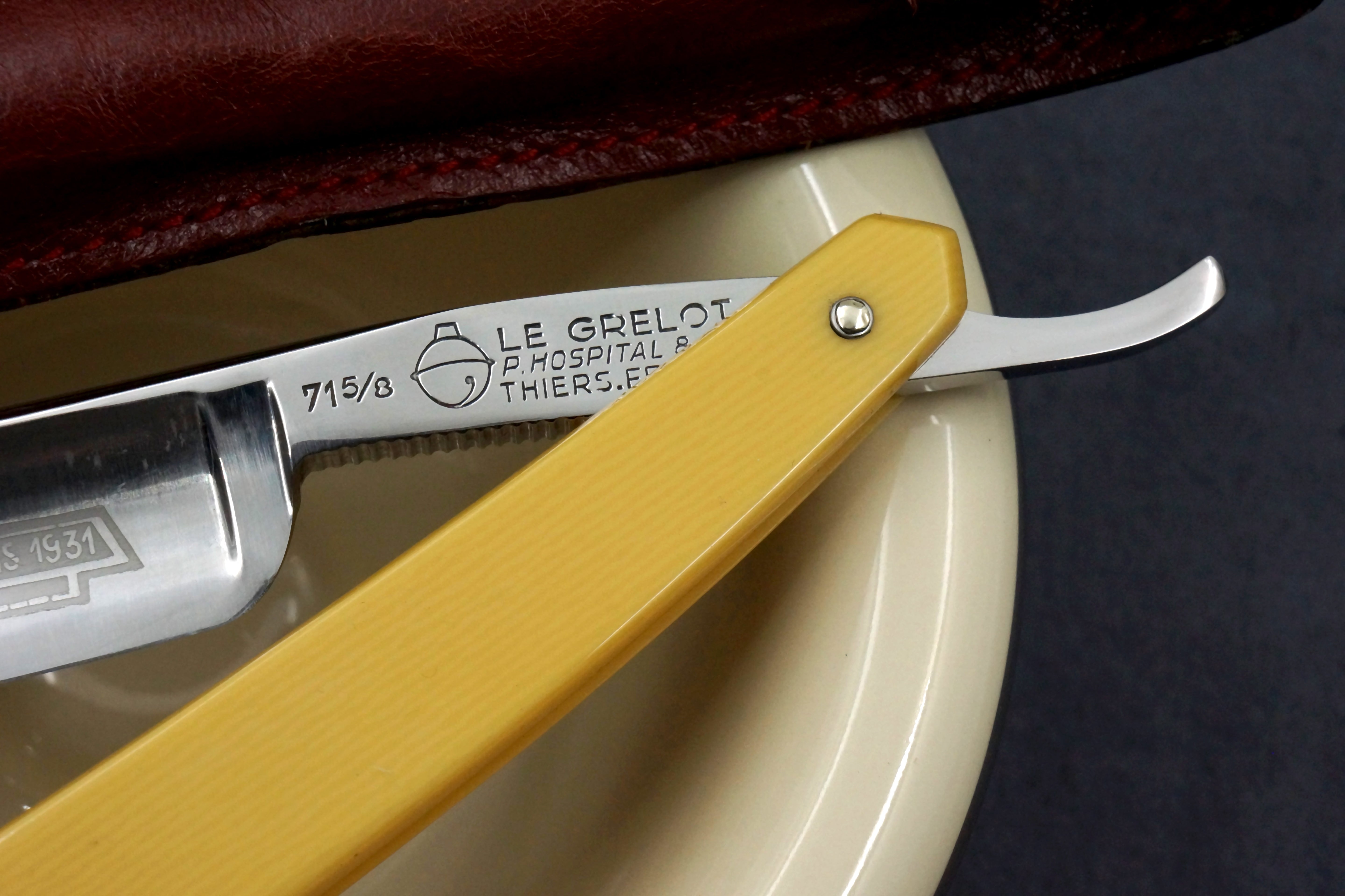 P. Hospital & Co. Le Grelot Full Hollow - 5/8 Vintage French Straight Razor - Shave Ready