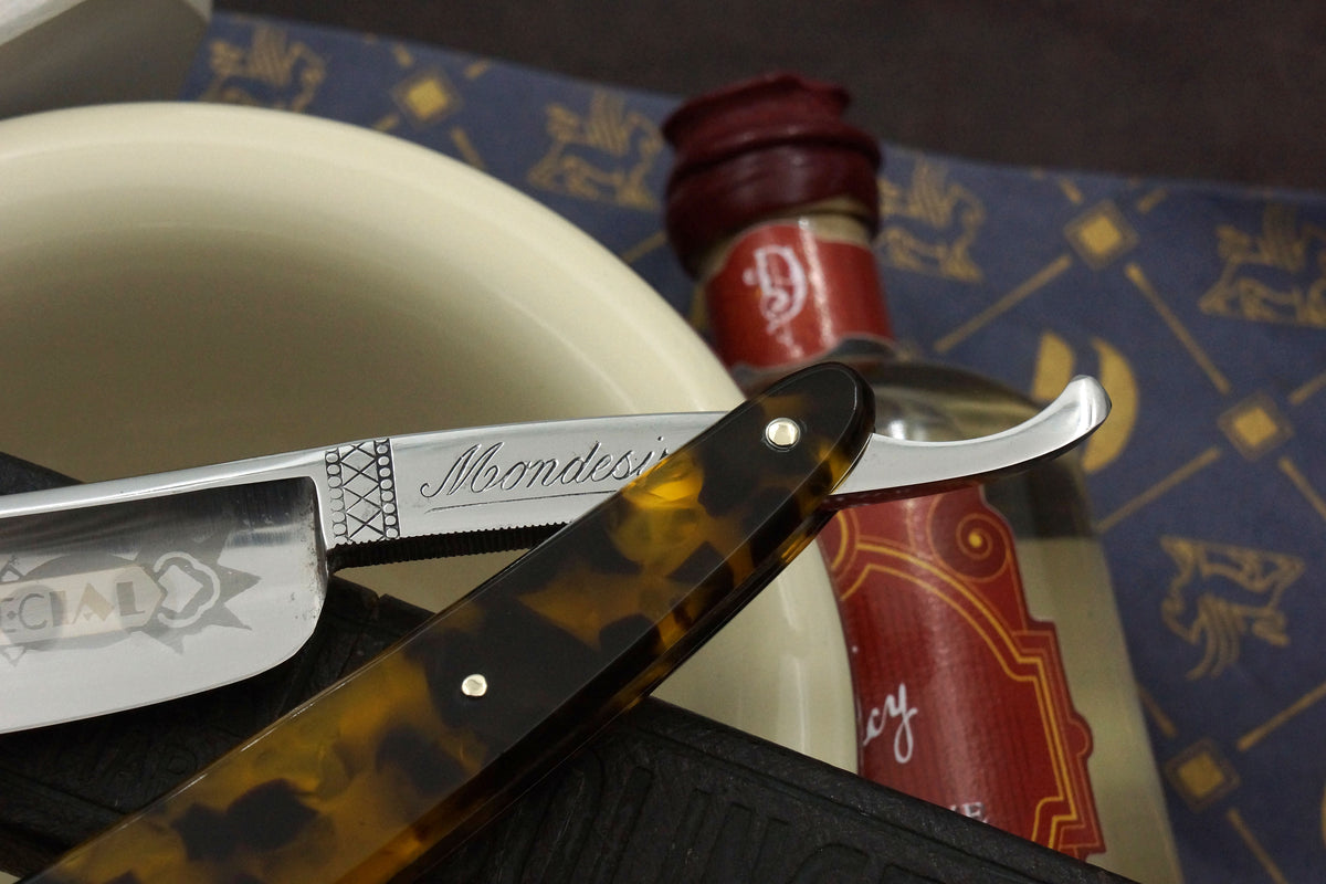 L. Sommer "Mondesir" 13/16 Blade Tortoise Scales - Excellent Vintage Solingen Straight Razor - Shave Ready