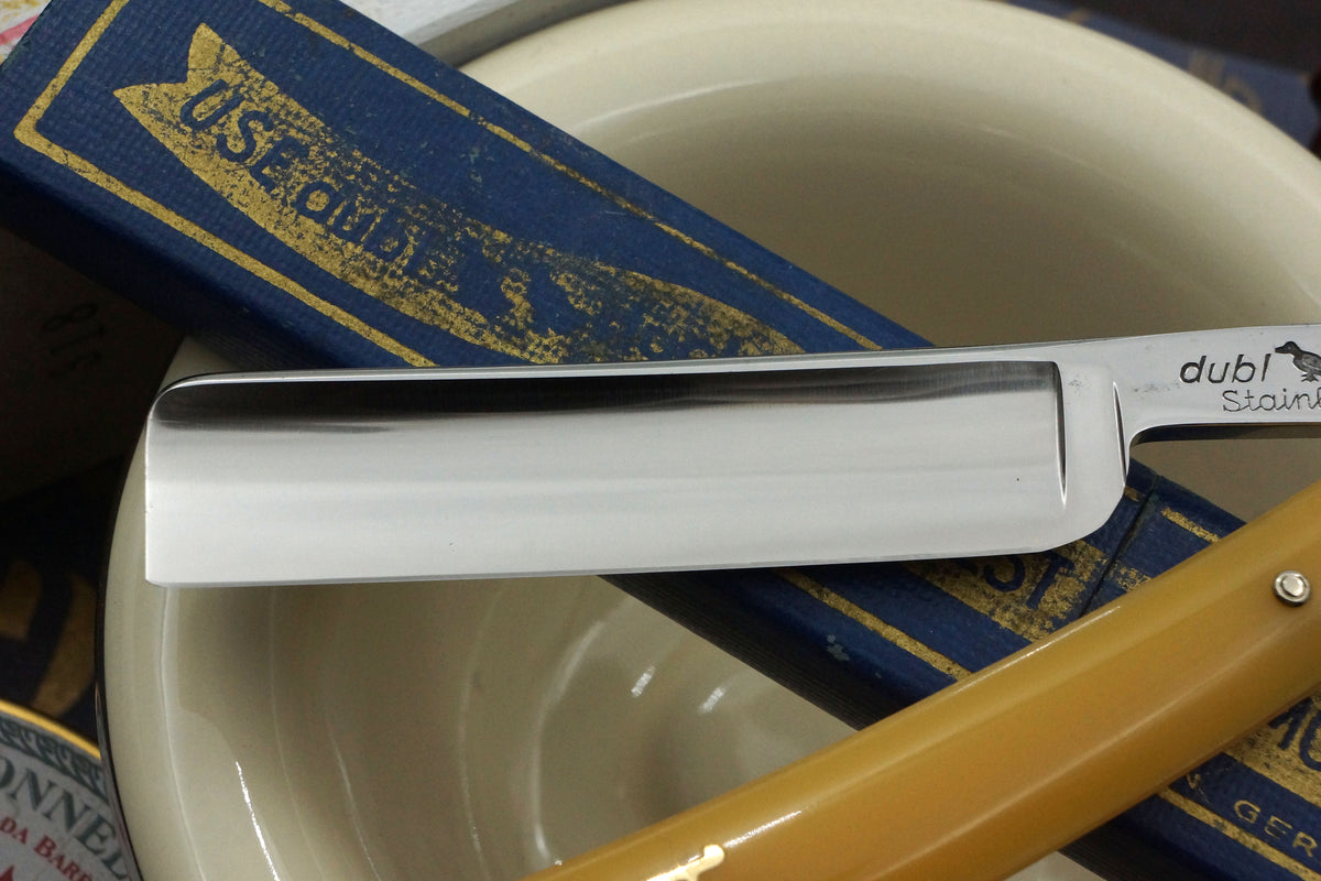 Dubl Duck Stainless 11/16 Blade - Very Rare Near Mint Vintage Solingen Straight Razor - Shave Ready
