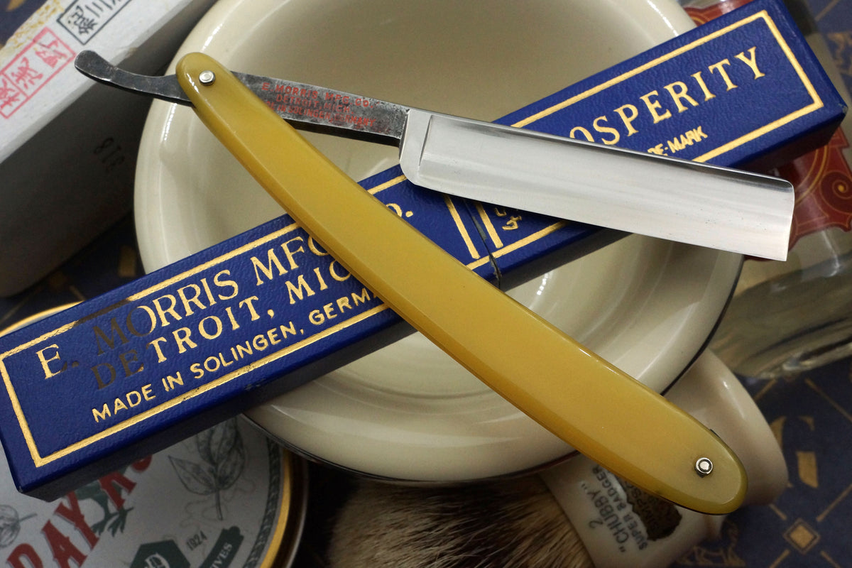 Morris Prosperity No. 450 - Stunning Unused 9/16 Full Hollow Blade - Vintage Solingen Straight Razor - Shave Ready