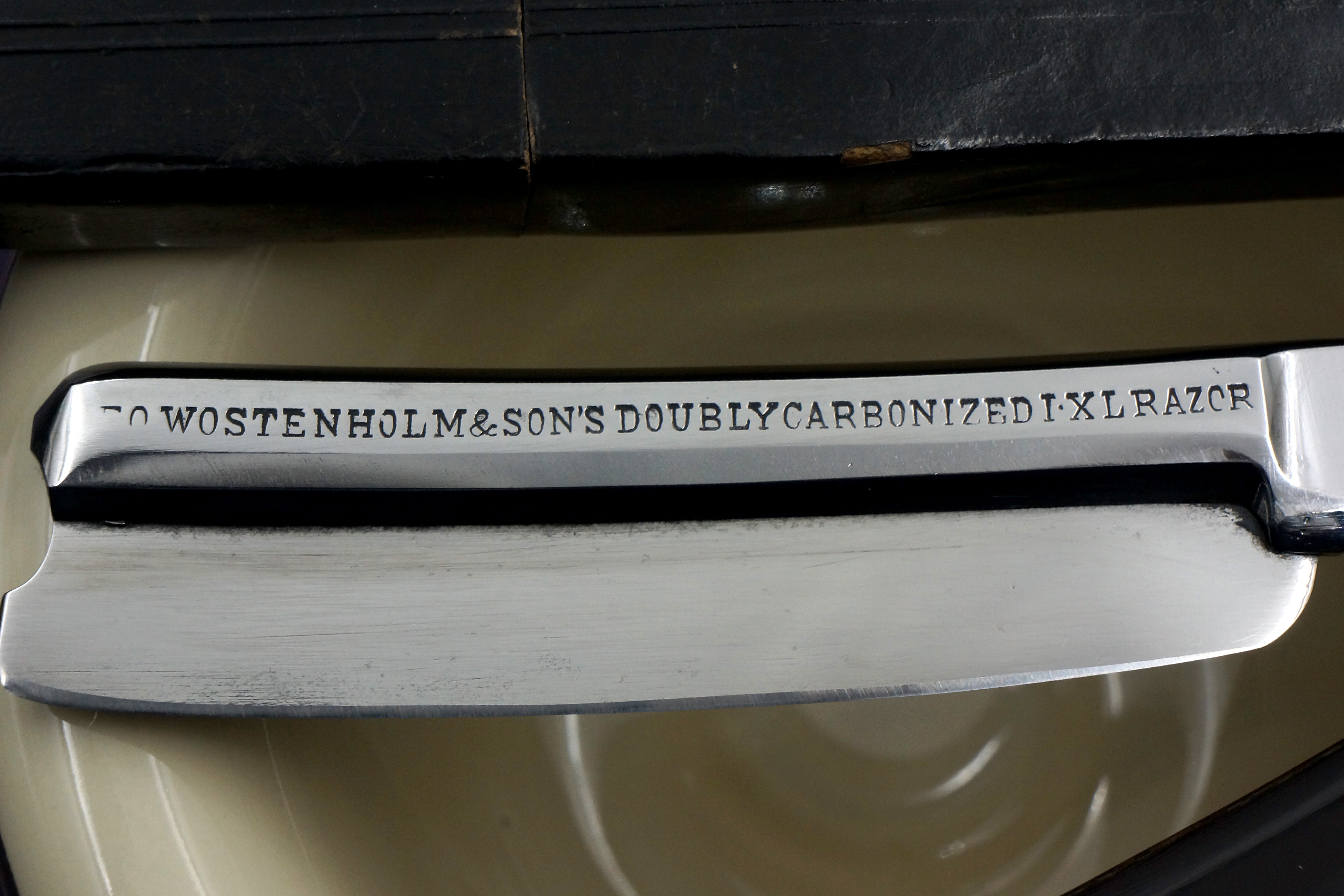 George Wostenholm & Son 6/8 Doubly Carbonized - Rare Fancy Vintage Sheffield Straight Razor - Shave Ready