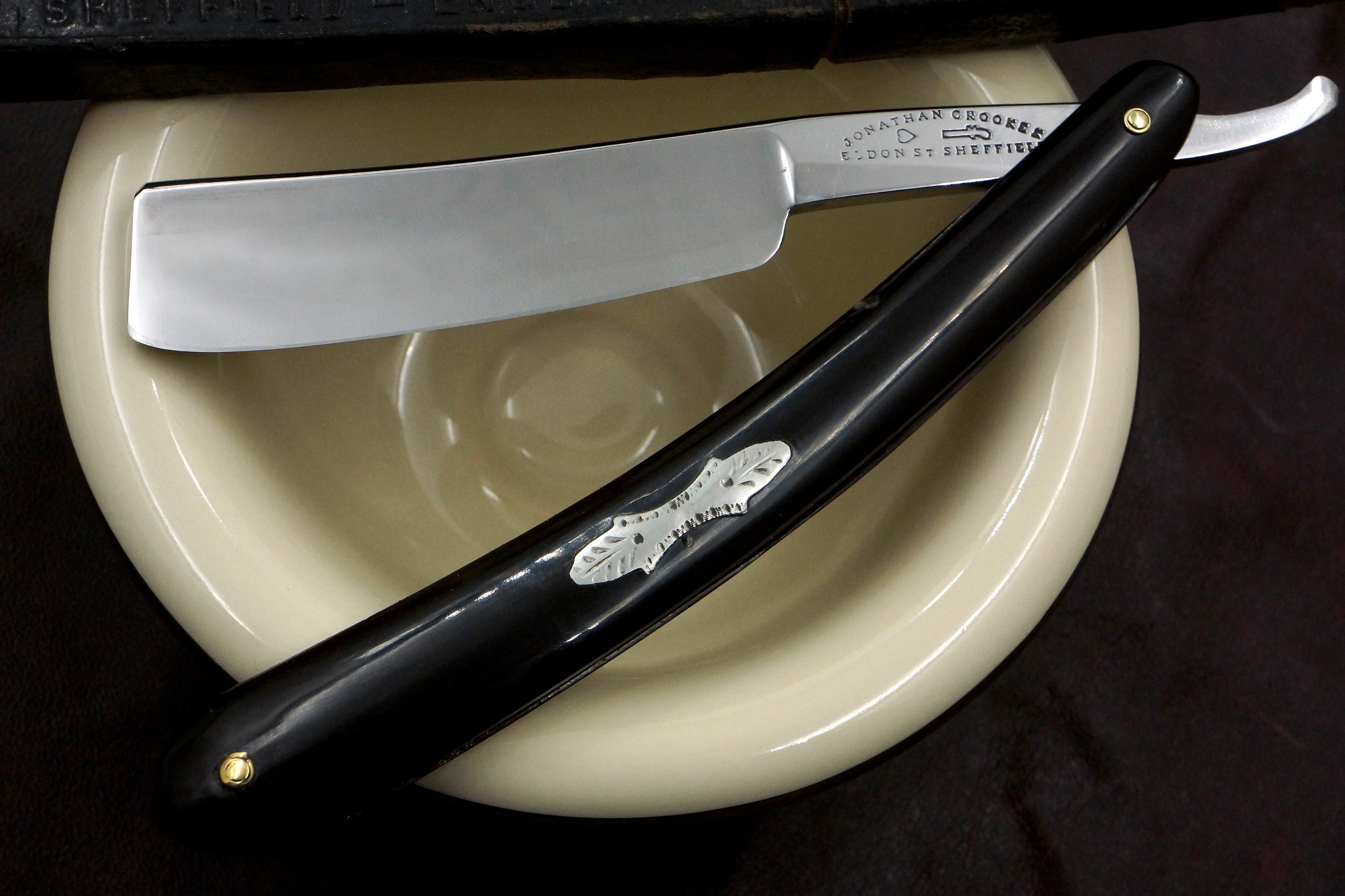 Jonathan Crookes 13/16 Near Wedge - Fancy Scales Fully Restored Original Scales Sheffield Straight Razor - Shave Ready