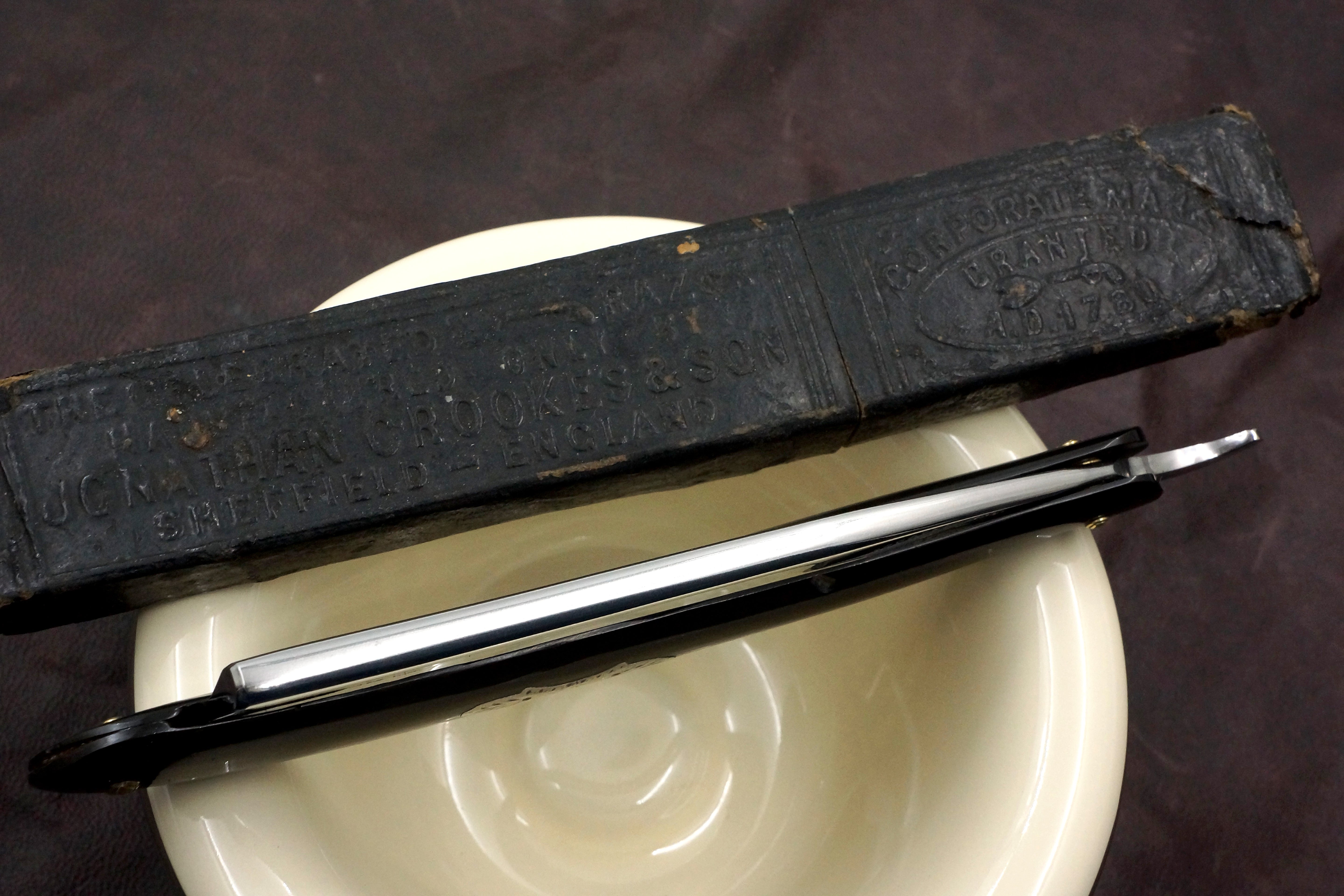 Jonathan Crookes 13/16 Near Wedge - Fancy Scales Fully Restored Original Scales Sheffield Straight Razor - Shave Ready