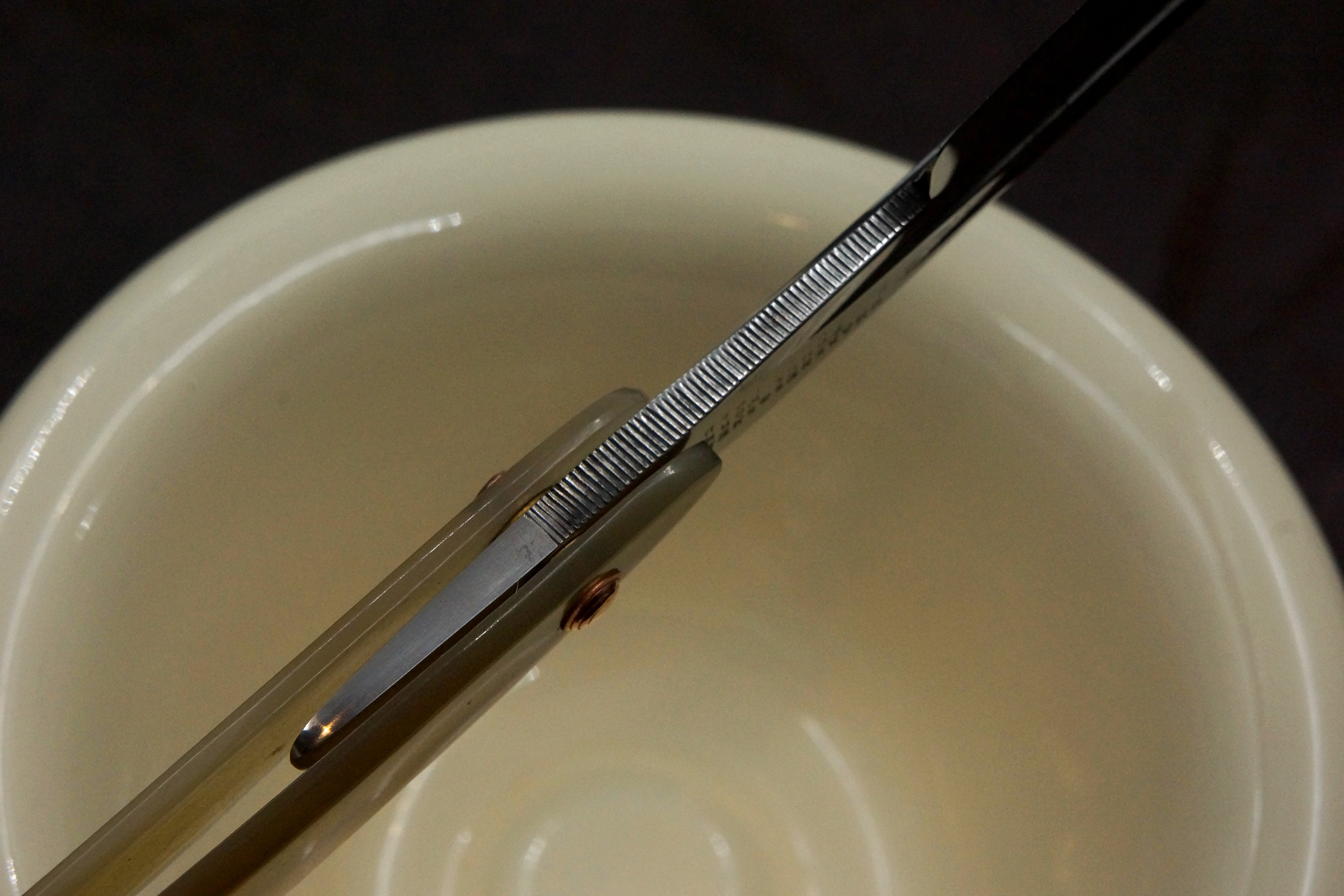 Marshes & Shepherd - Rare Tapered Double Concave Grind 13/16 Vintage Sheffield Straight Razor with Original Scales - Shave Ready