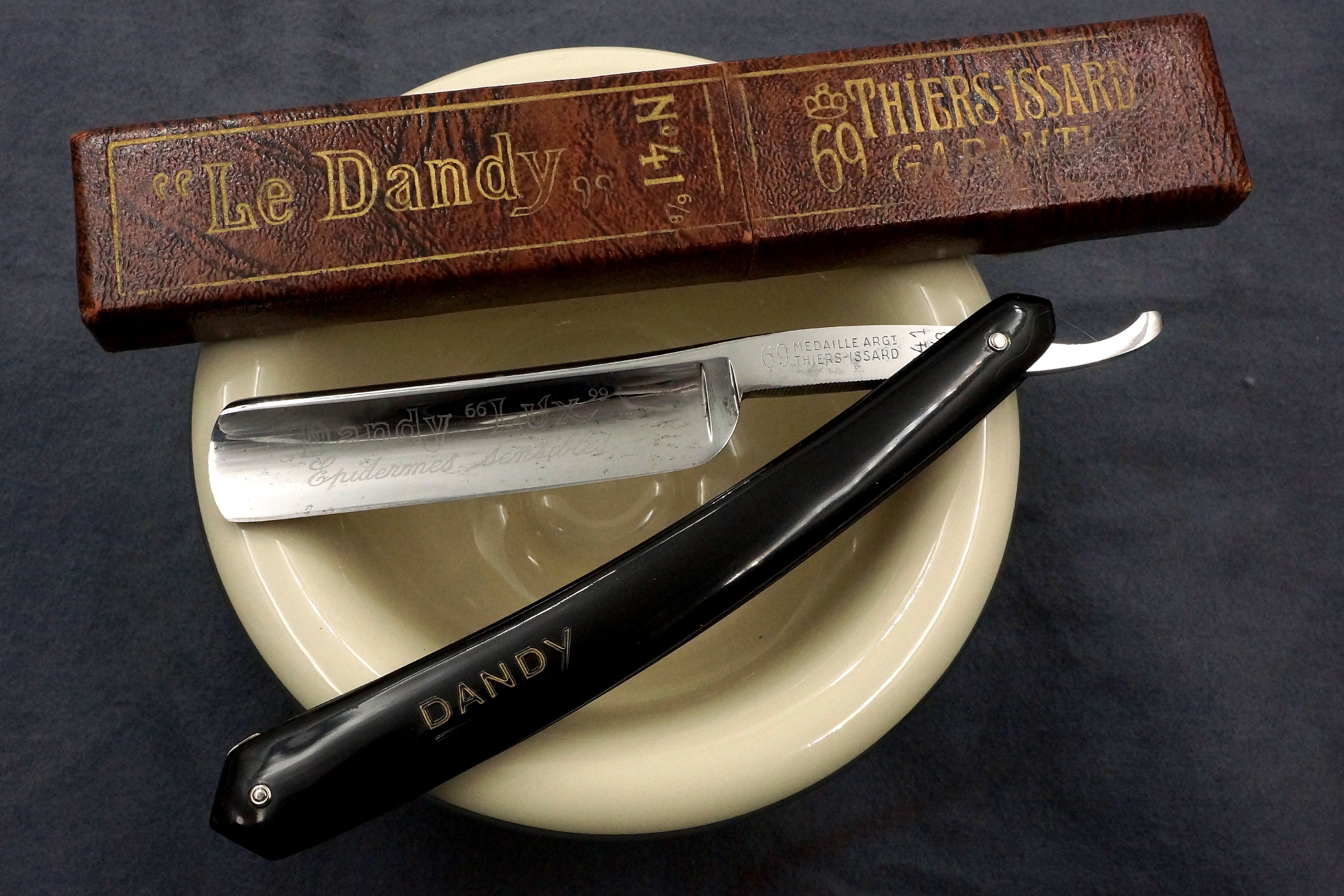 Thiers Issard No. 641 Dandy Luxe 11/16  Full Hollow - Restored Vintage French Straight Razor - Shave Ready