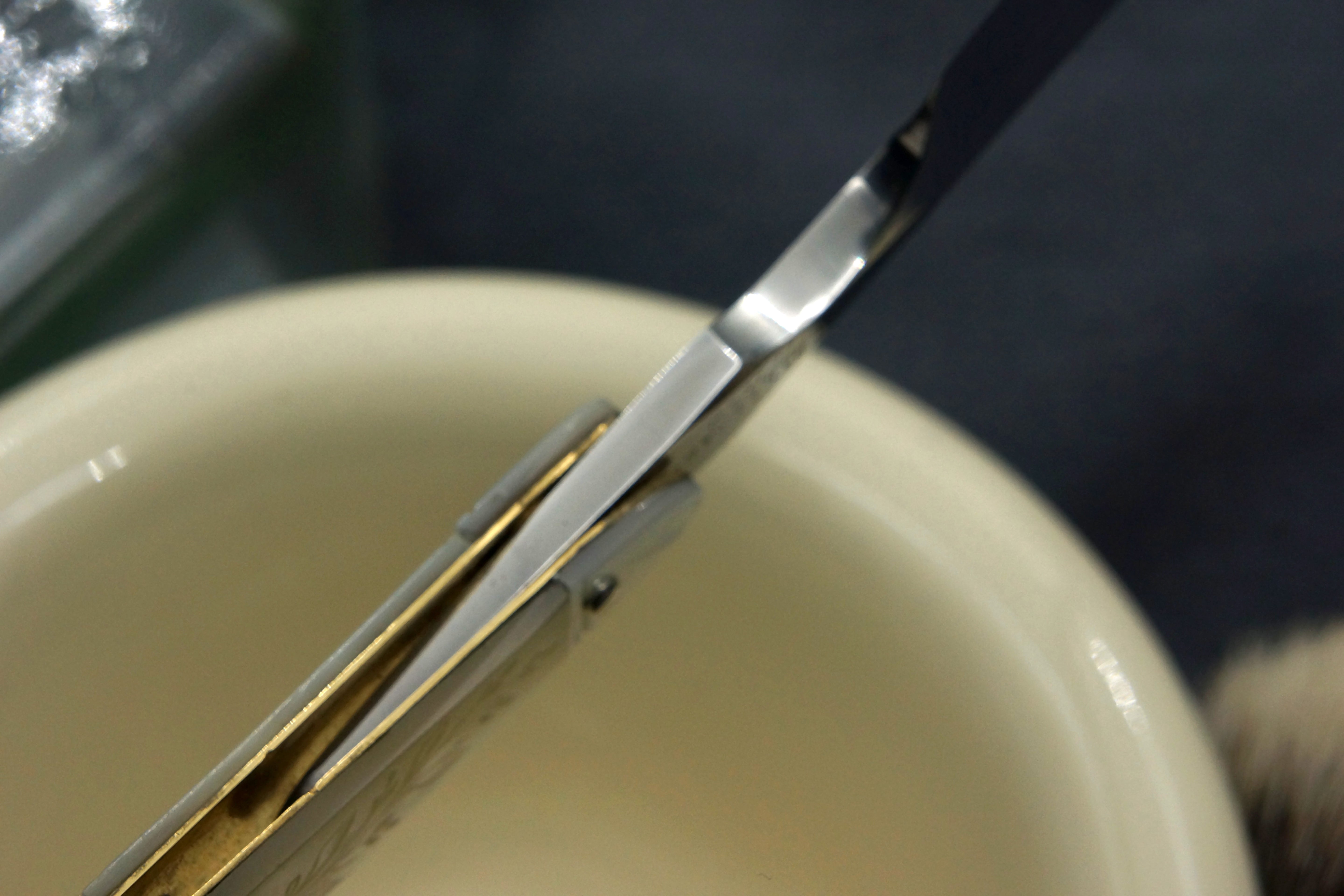Robert Baxter & Co. 6/8 - Fancy Grind Fully Restored Carved Mother of Pearl Scaled Sheffield Straight Razor - Shave Ready
